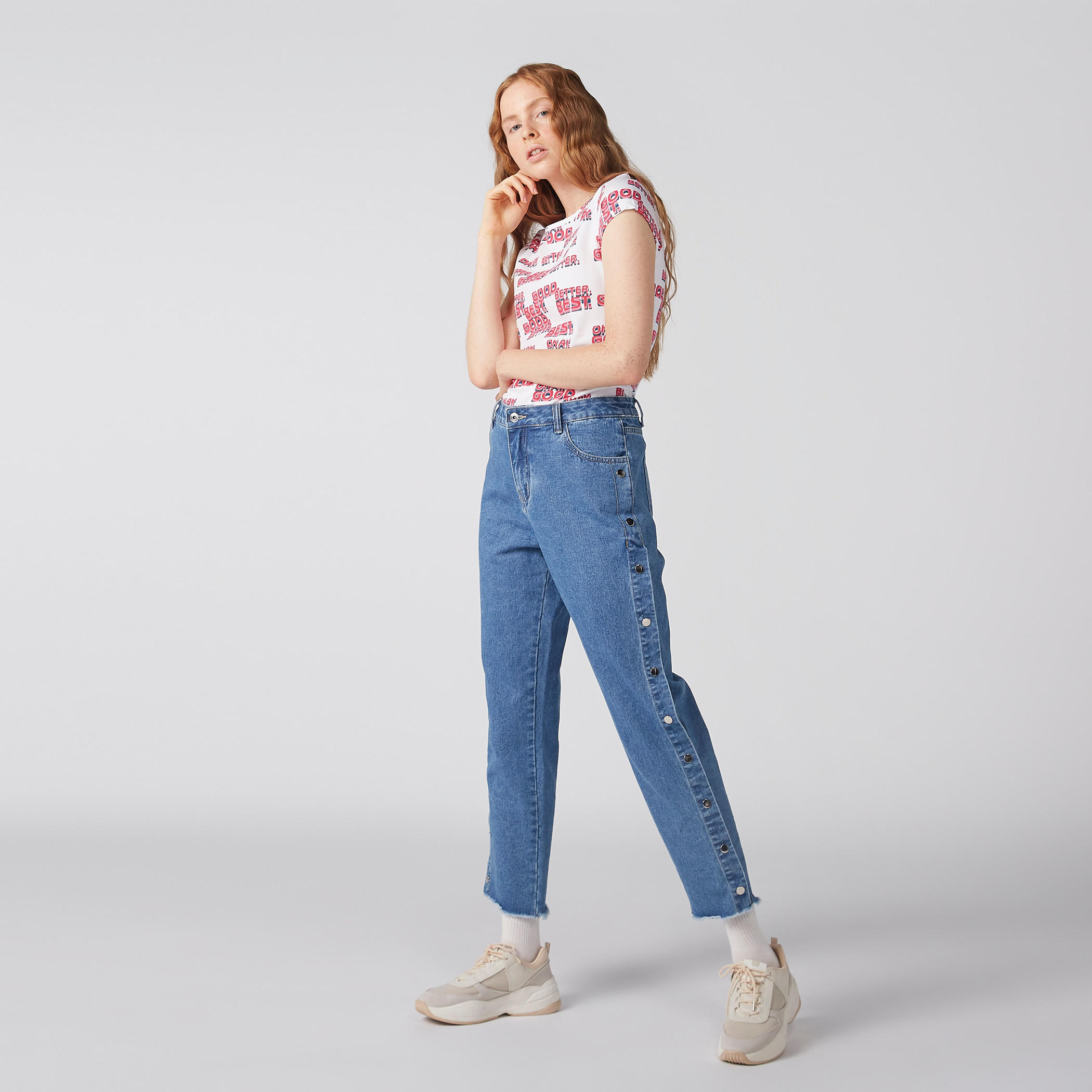 Printed T-Shirt with Round Neck-women-clothing-tshirts-image-2