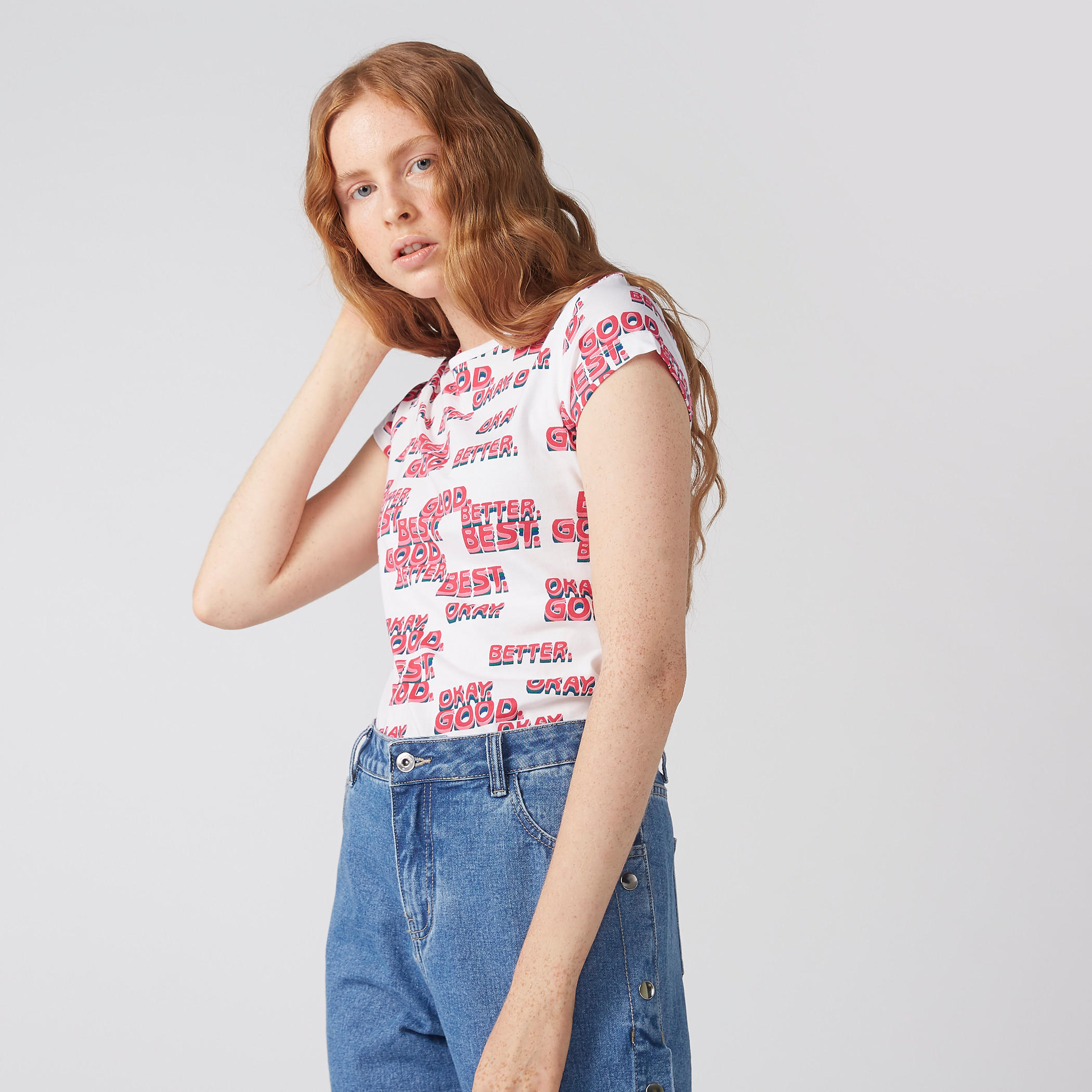 Printed T-Shirt with Round Neck-women-clothing-tshirts-image-4