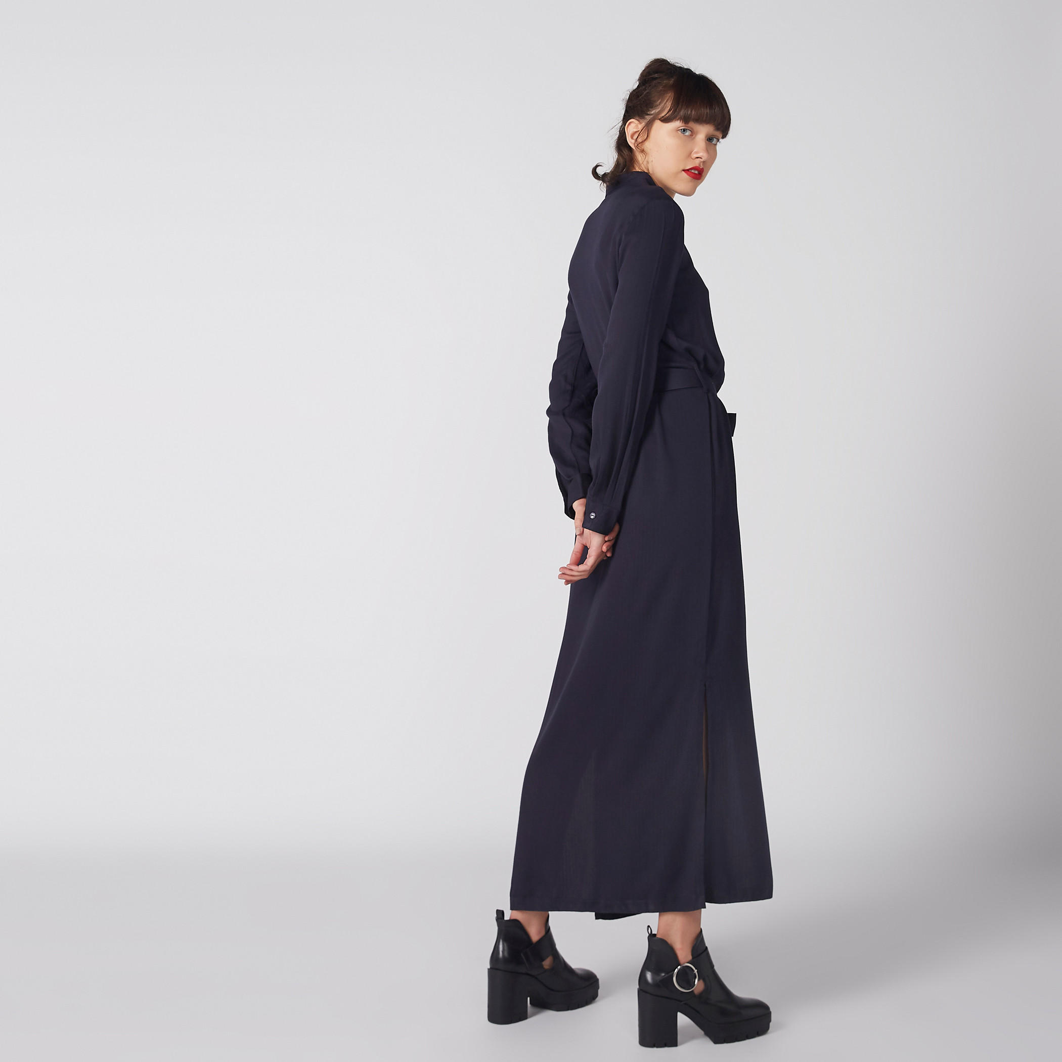 فستان قميص بأربطة وجيوب-women-clothing-dresses-image-1