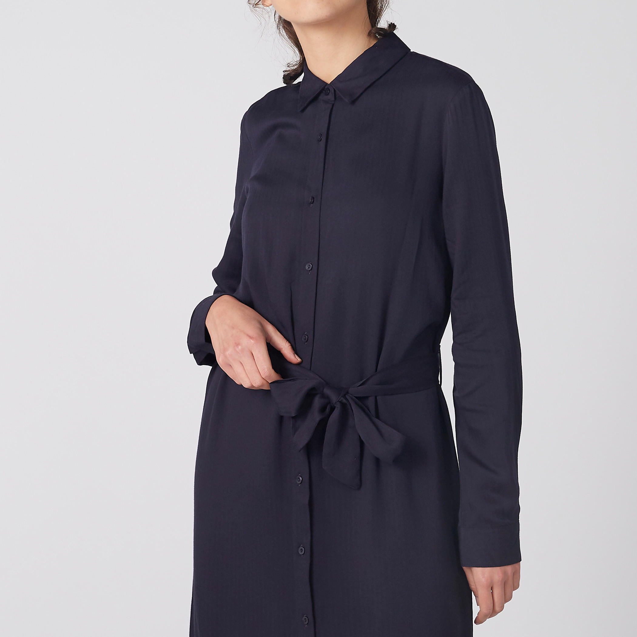 فستان قميص بأربطة وجيوب-women-clothing-dresses-image-3