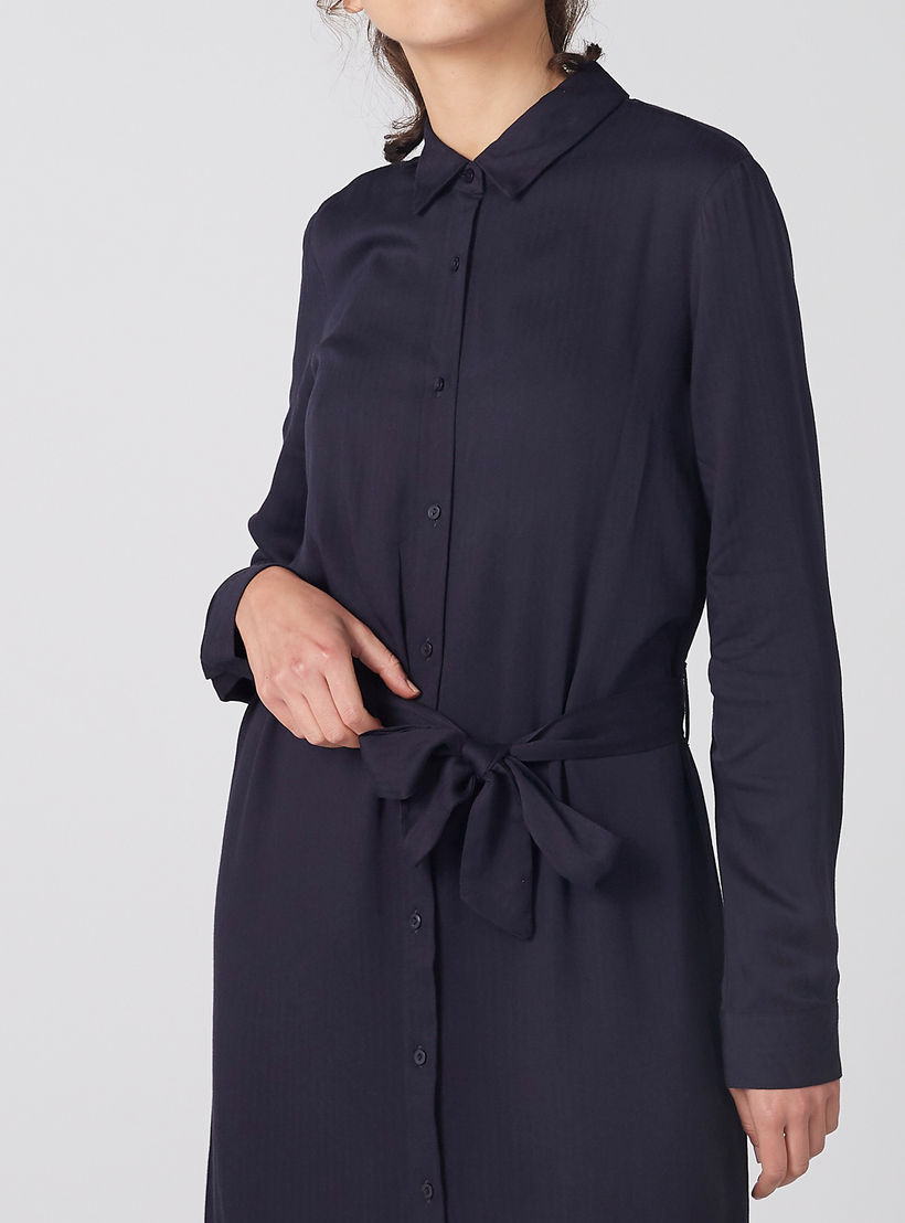 فستان قميص بأربطة وجيوب-women-clothing-dresses-image-3