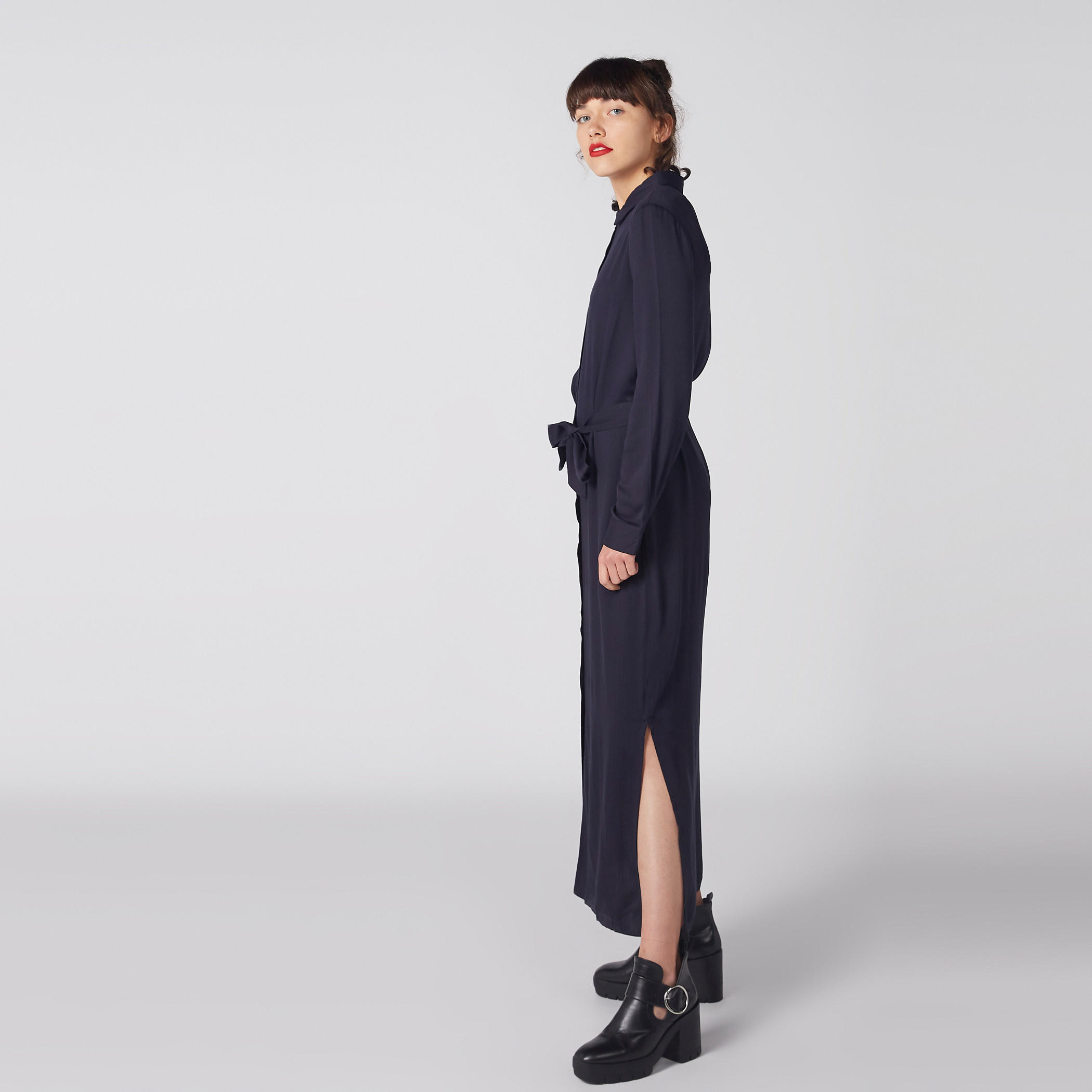 فستان قميص بأربطة وجيوب-women-clothing-dresses-image-5