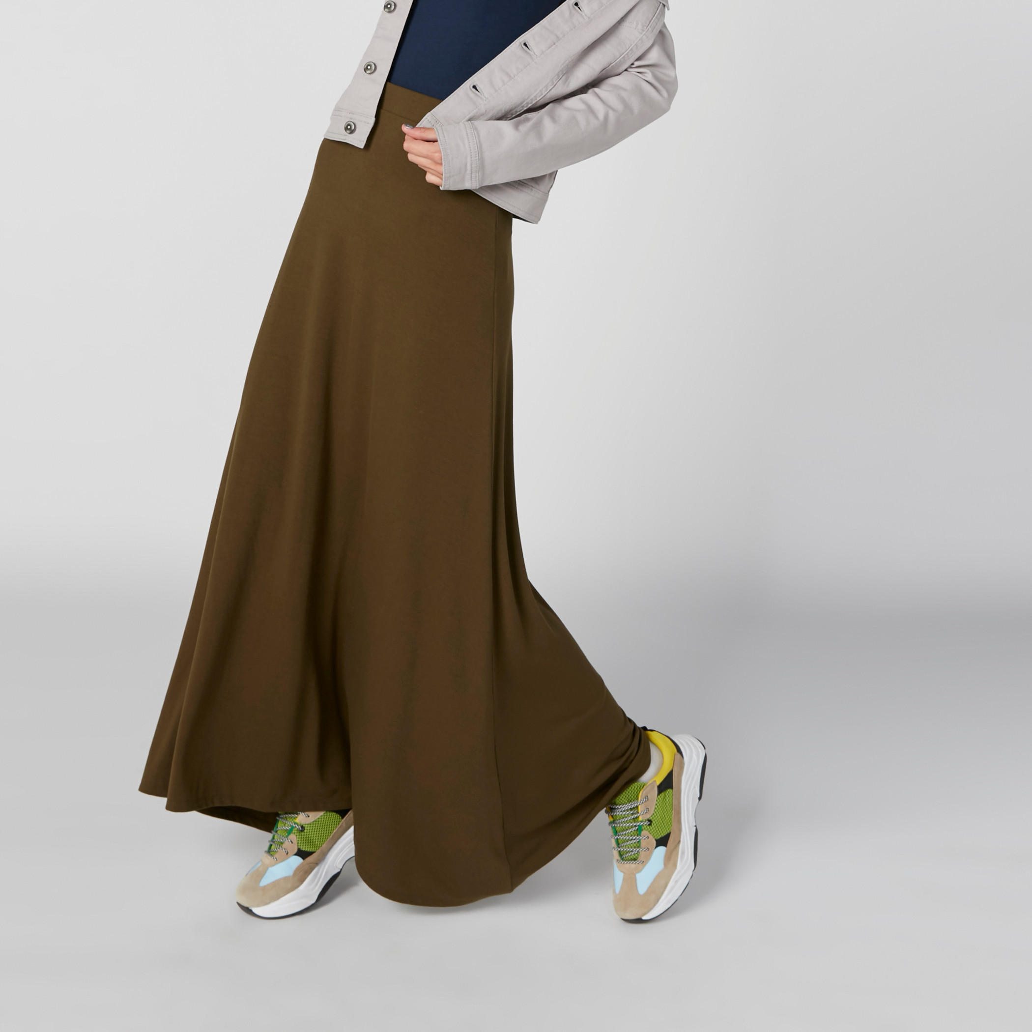 A-Line Maxi Skirt with Elasticised Waistband-women-clothing-bottoms-skirts-image-1