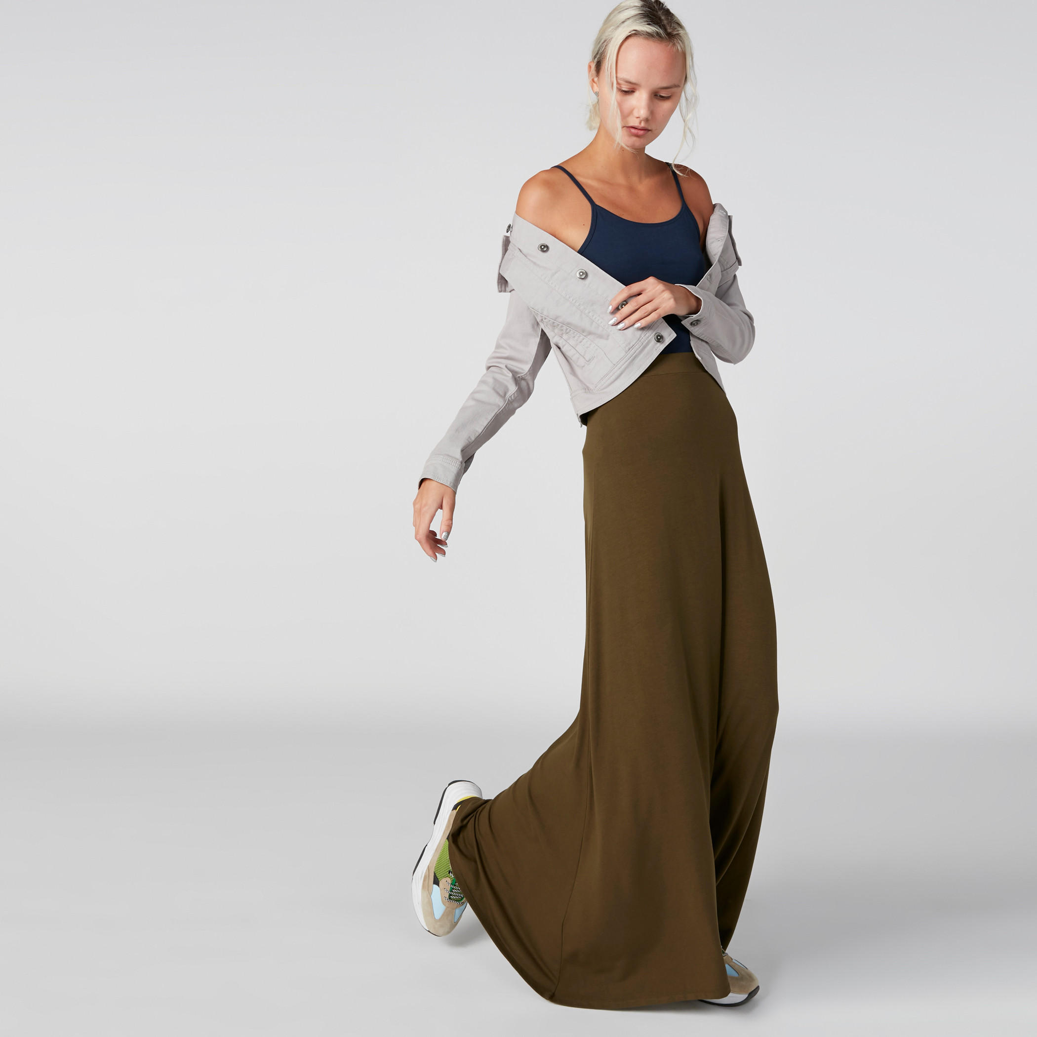 A-Line Maxi Skirt with Elasticised Waistband-women-clothing-bottoms-skirts-image-2