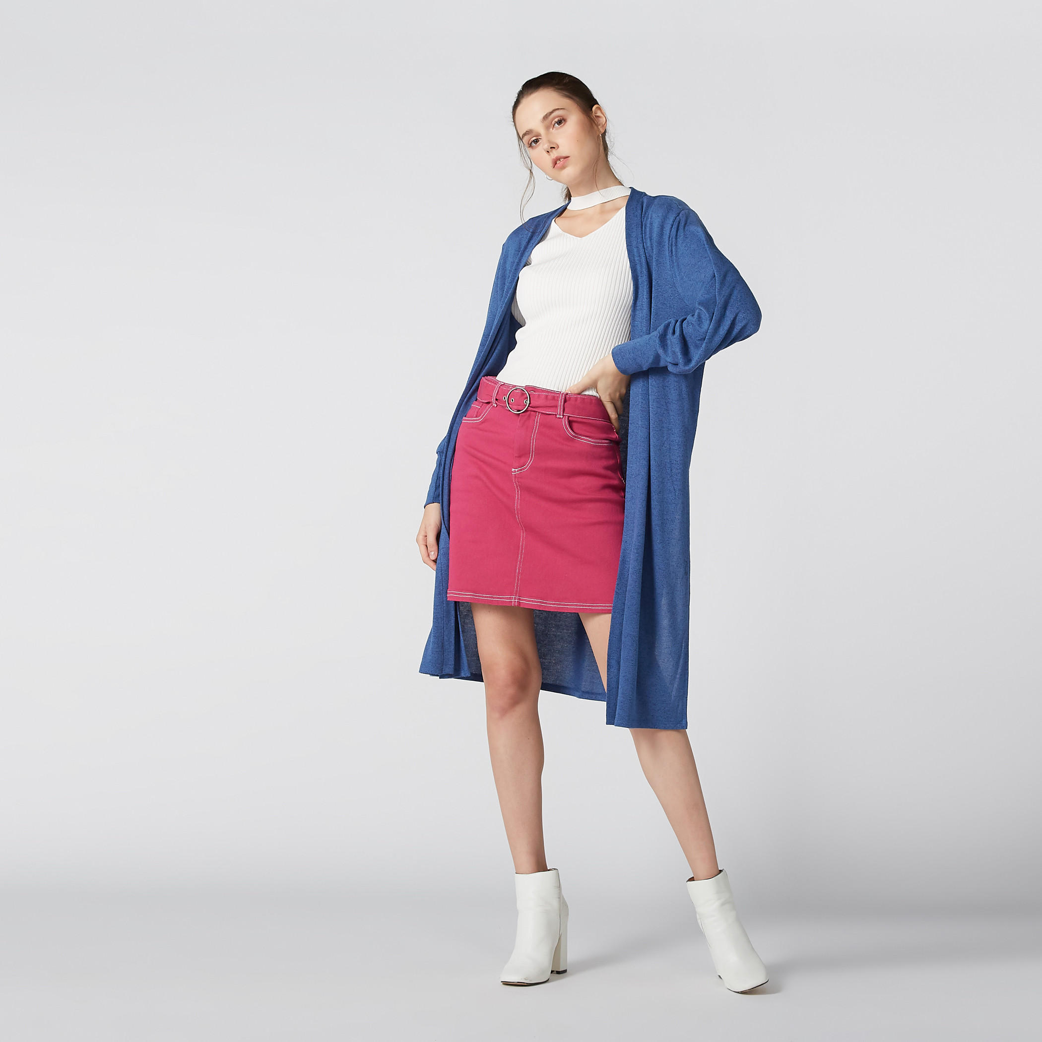 كارديغان بأكمام طويلة وفتحة جانبية-women-winterwear-cardigansandjumpers-cardigans-image-1