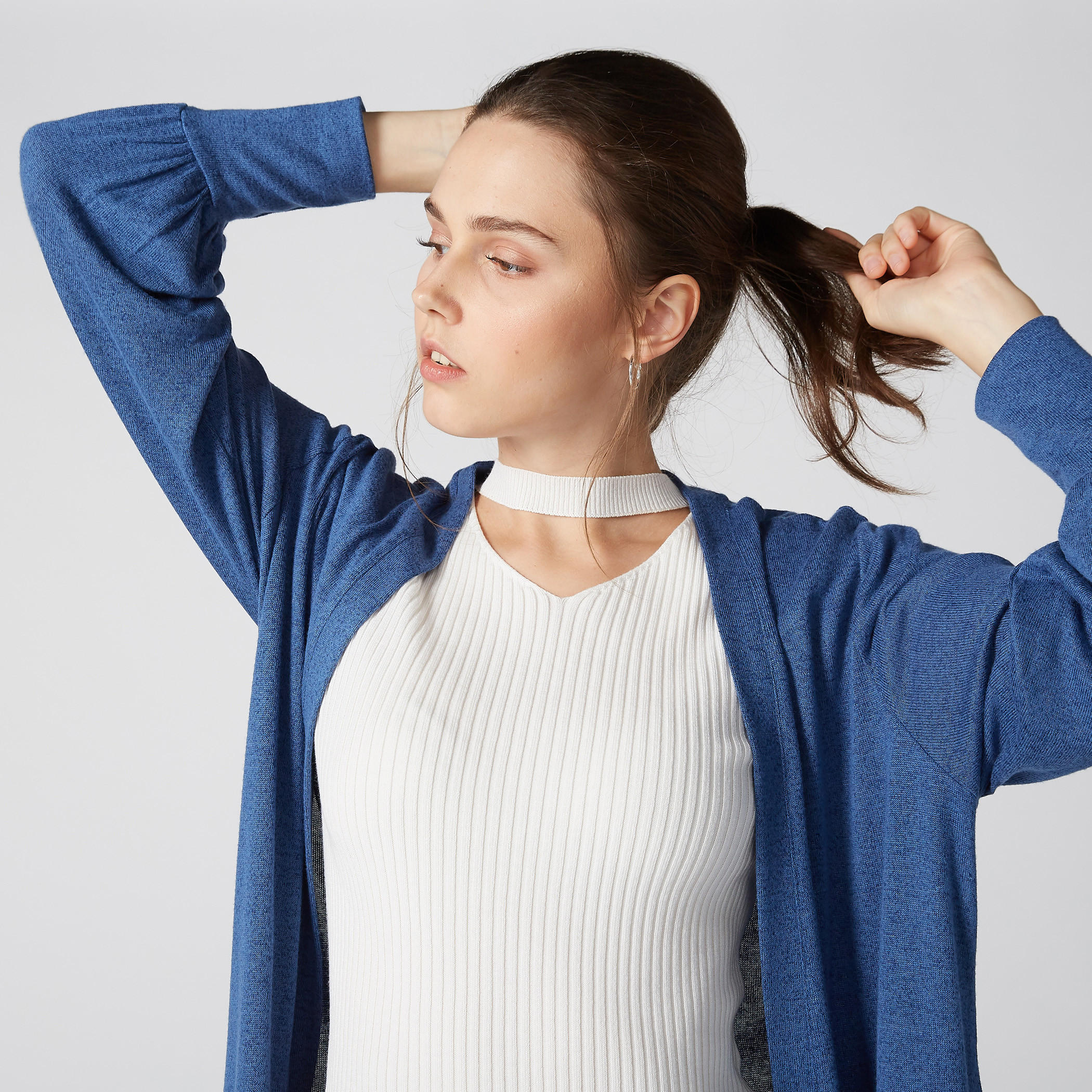 كارديغان بأكمام طويلة وفتحة جانبية-women-winterwear-cardigansandjumpers-cardigans-image-2