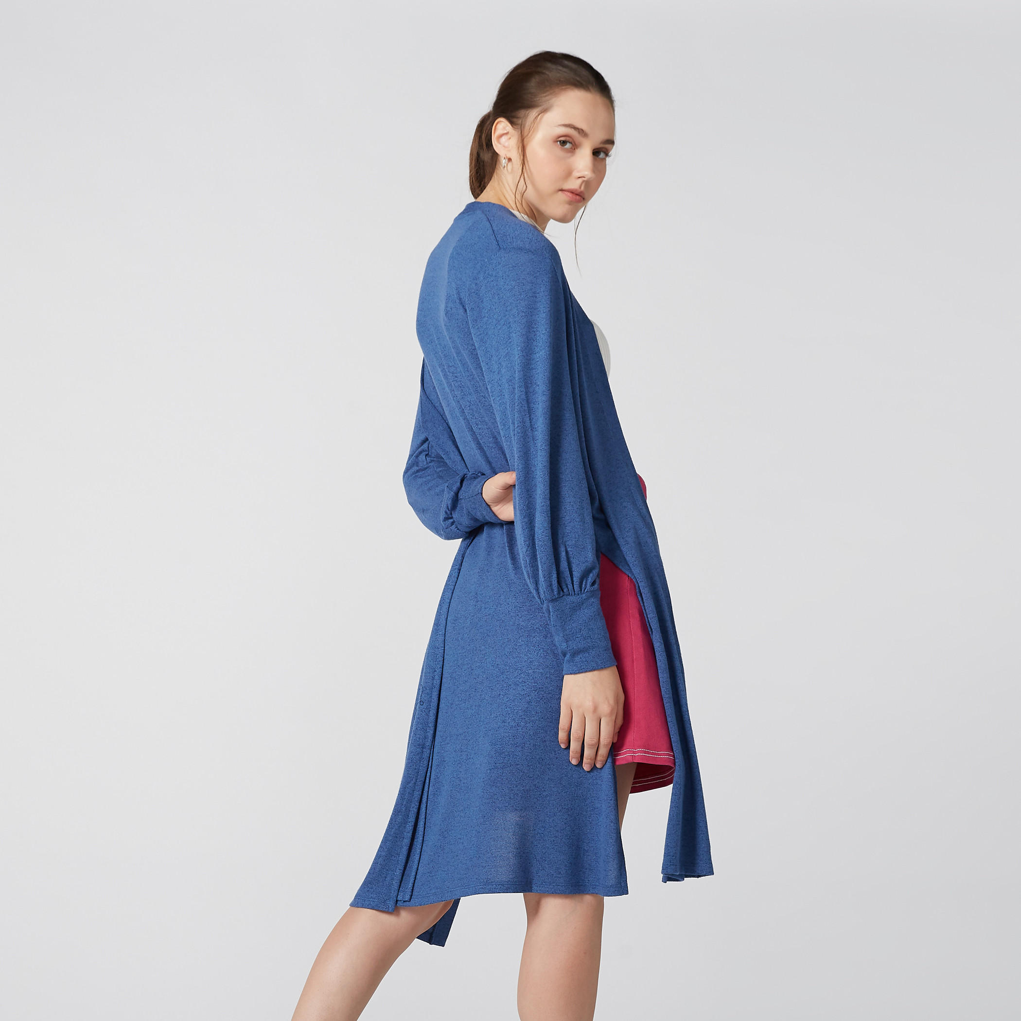 كارديغان بأكمام طويلة وفتحة جانبية-women-winterwear-cardigansandjumpers-cardigans-image-3