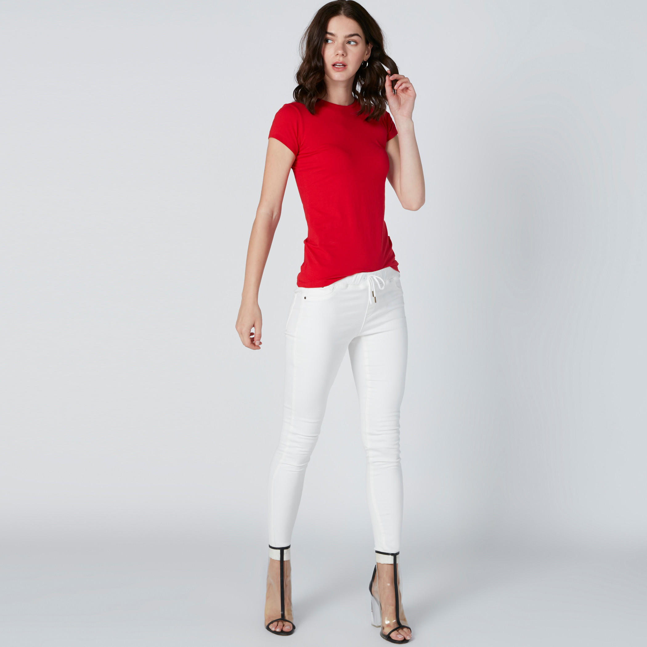 تيشيرت بياقة مستديرة وأكمام قصيرة-women-clothing-tshirts-image-2