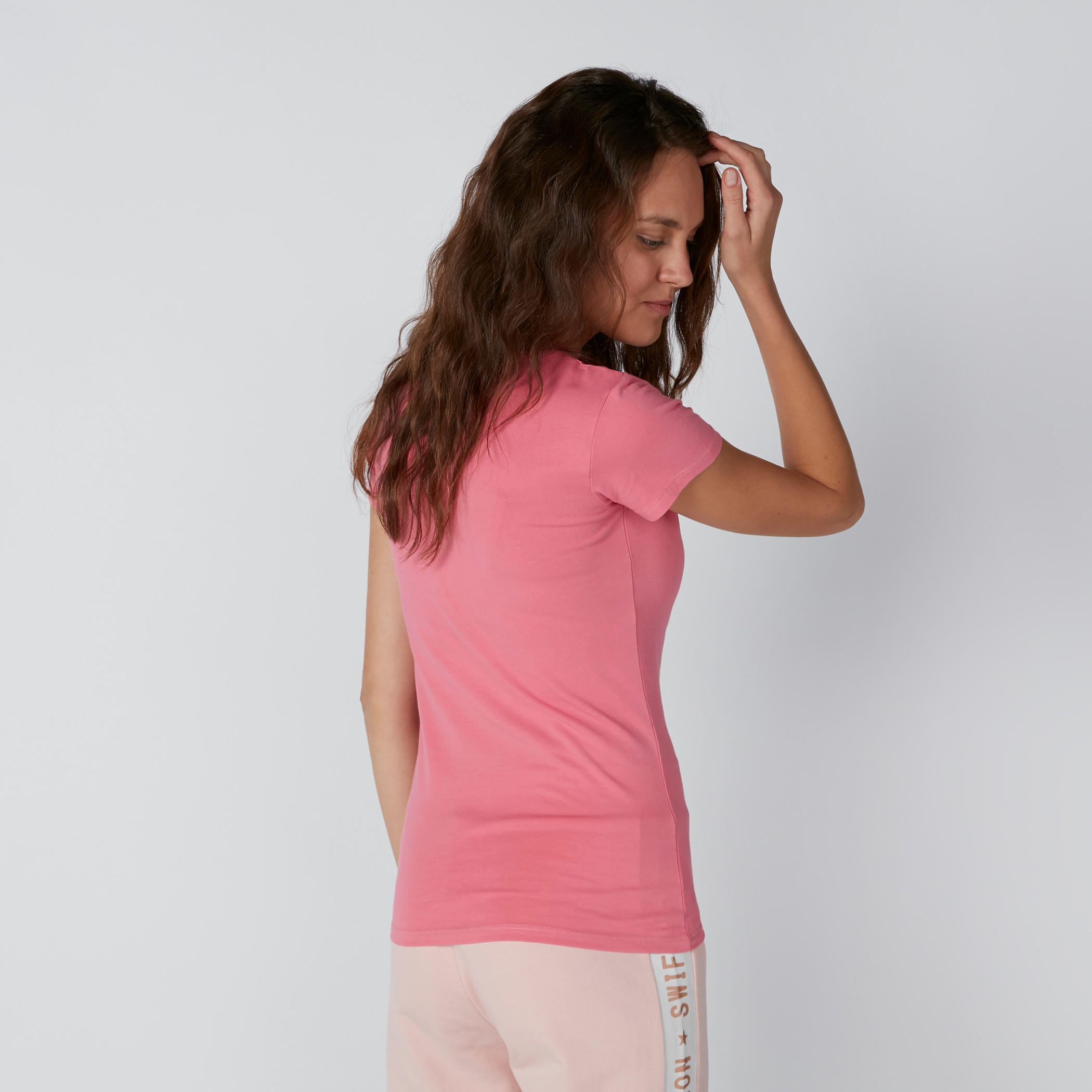 تيشيرت بياقة V وأكمام قصيرة-women-clothing-tshirts-image-2