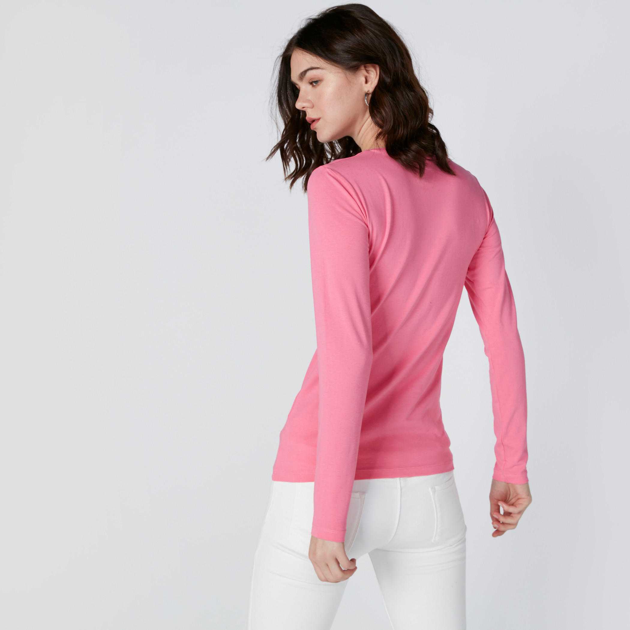 تيشيرت بياقة مستديرة وأكمام طويلة-women-clothing-tshirts-image-2