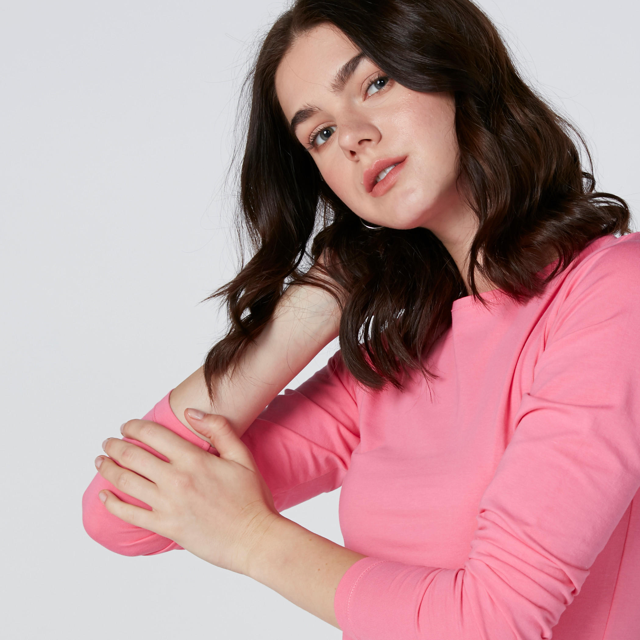 تيشيرت بياقة مستديرة وأكمام طويلة-women-clothing-tshirts-image-4