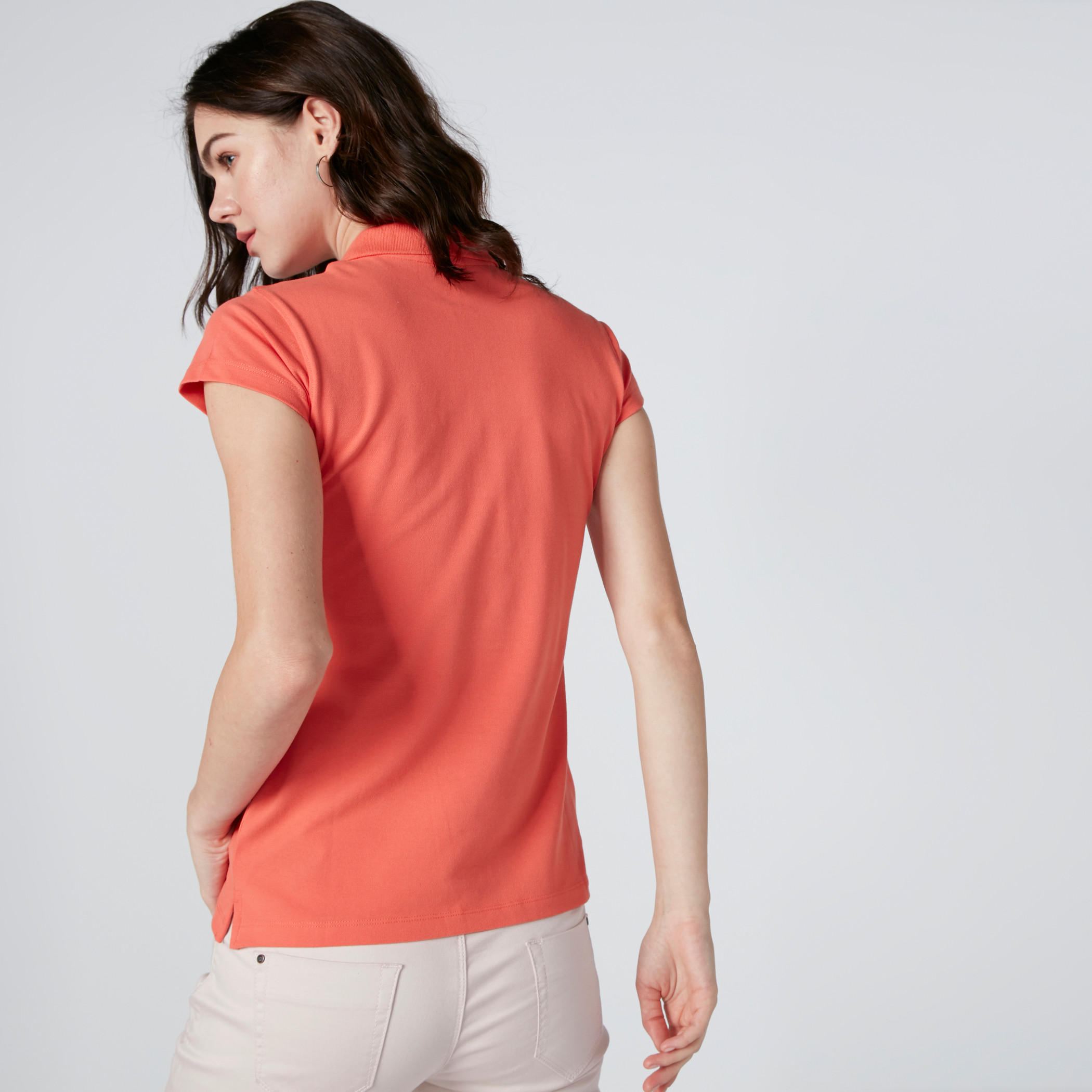 Polo Neck T-Shirt with Cap Sleeves-women-clothing-tshirts-image-2