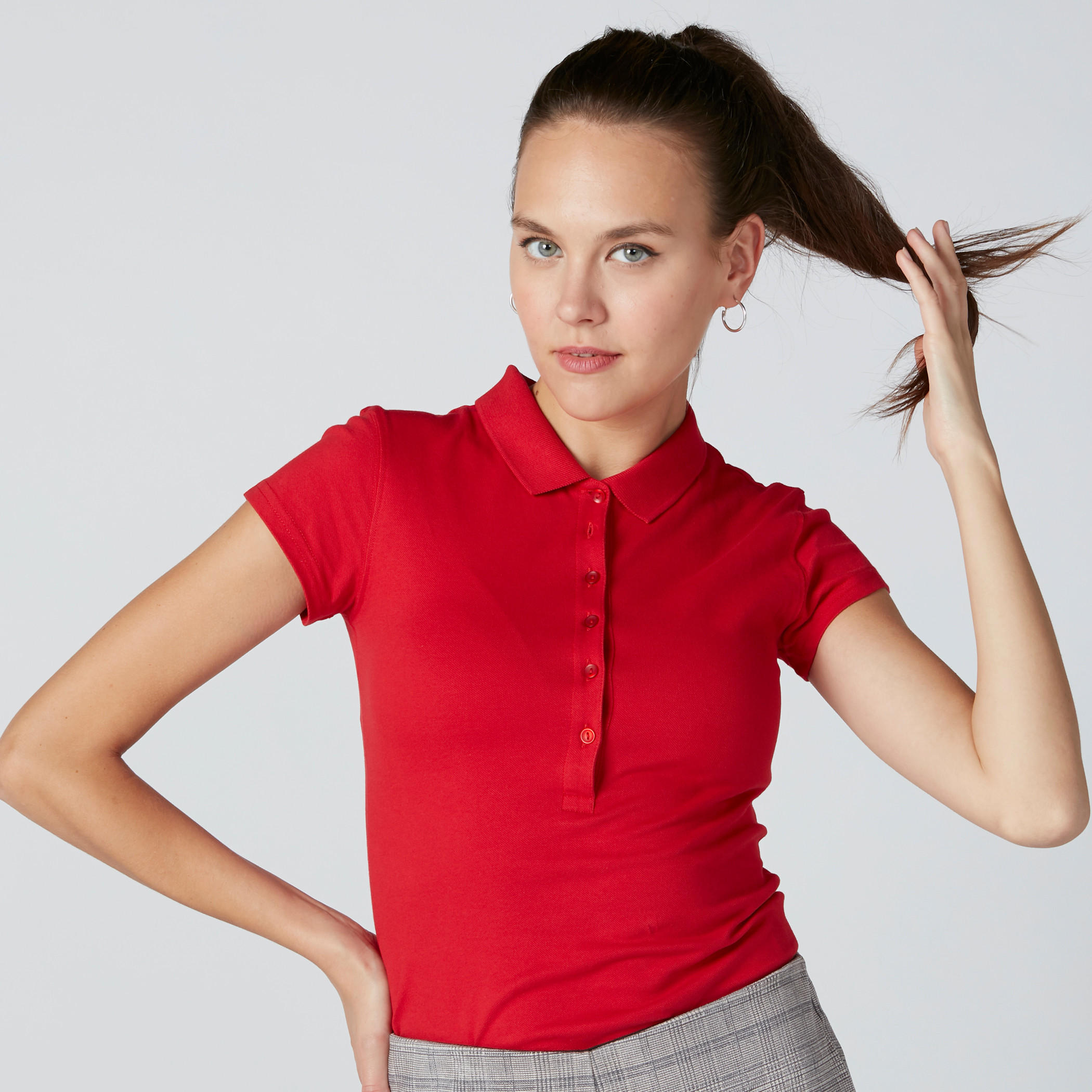 تيشيرت بياقة بولو وأكمام قصيرة-women-clothing-tshirts-image-4