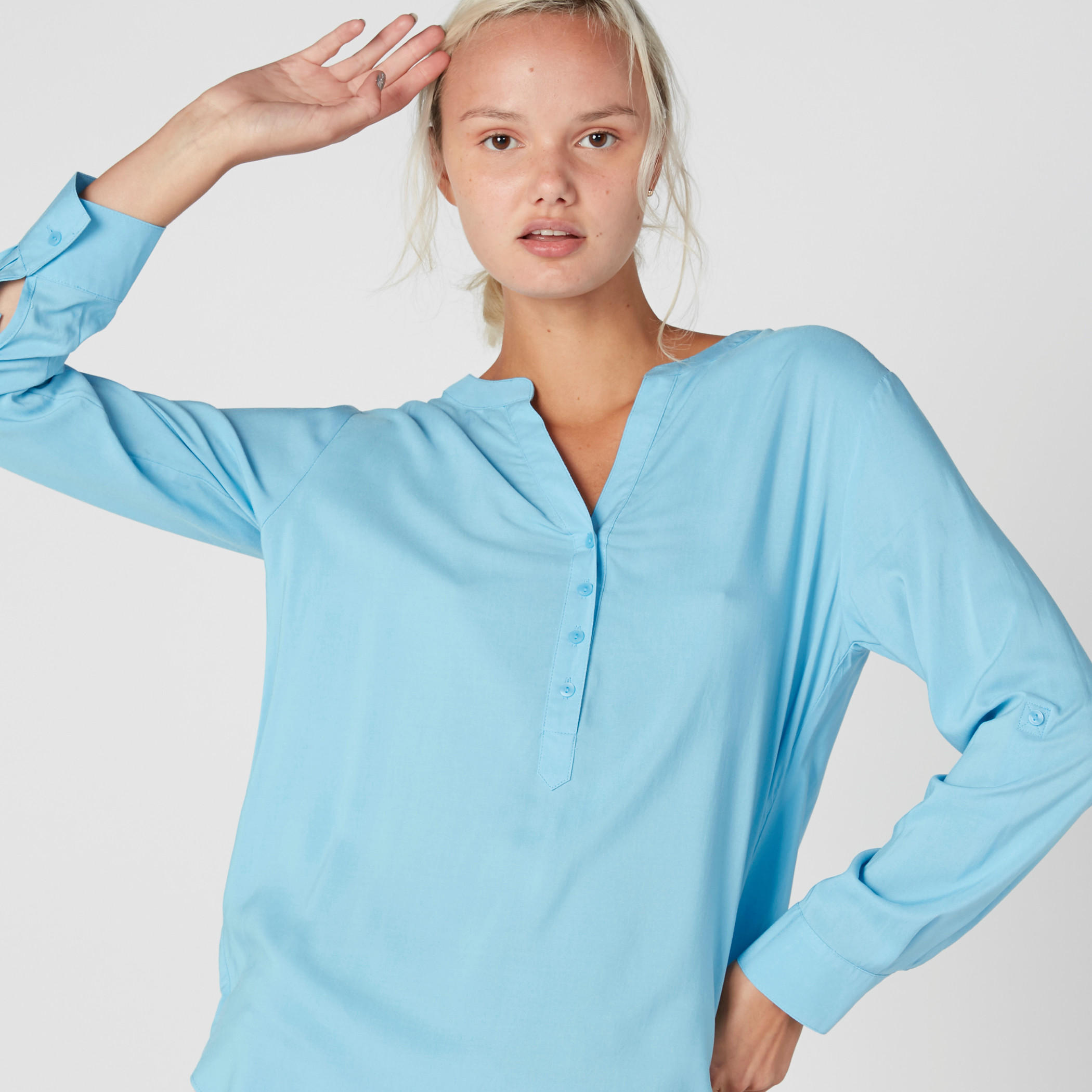 Long Sleeves Top with High Low Hem-women-clothing-shirtsandblouses-blouses-image-3