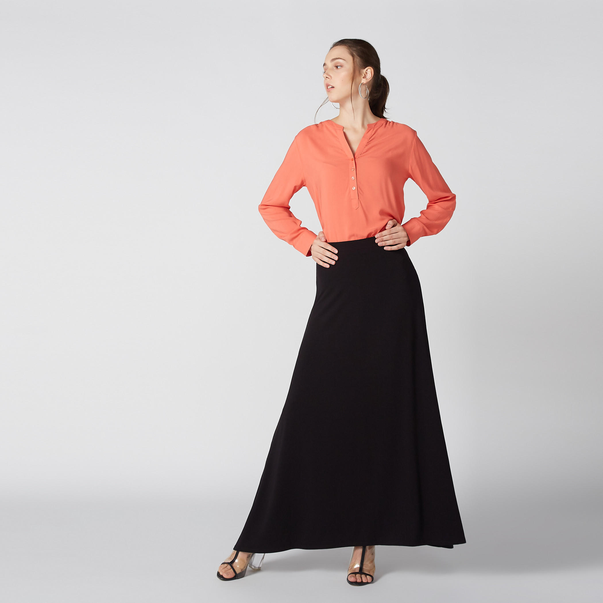 بلوزة بياقة ماندارين وأكمام طويلة-women-clothing-shirtsandblouses-blouses-image-3