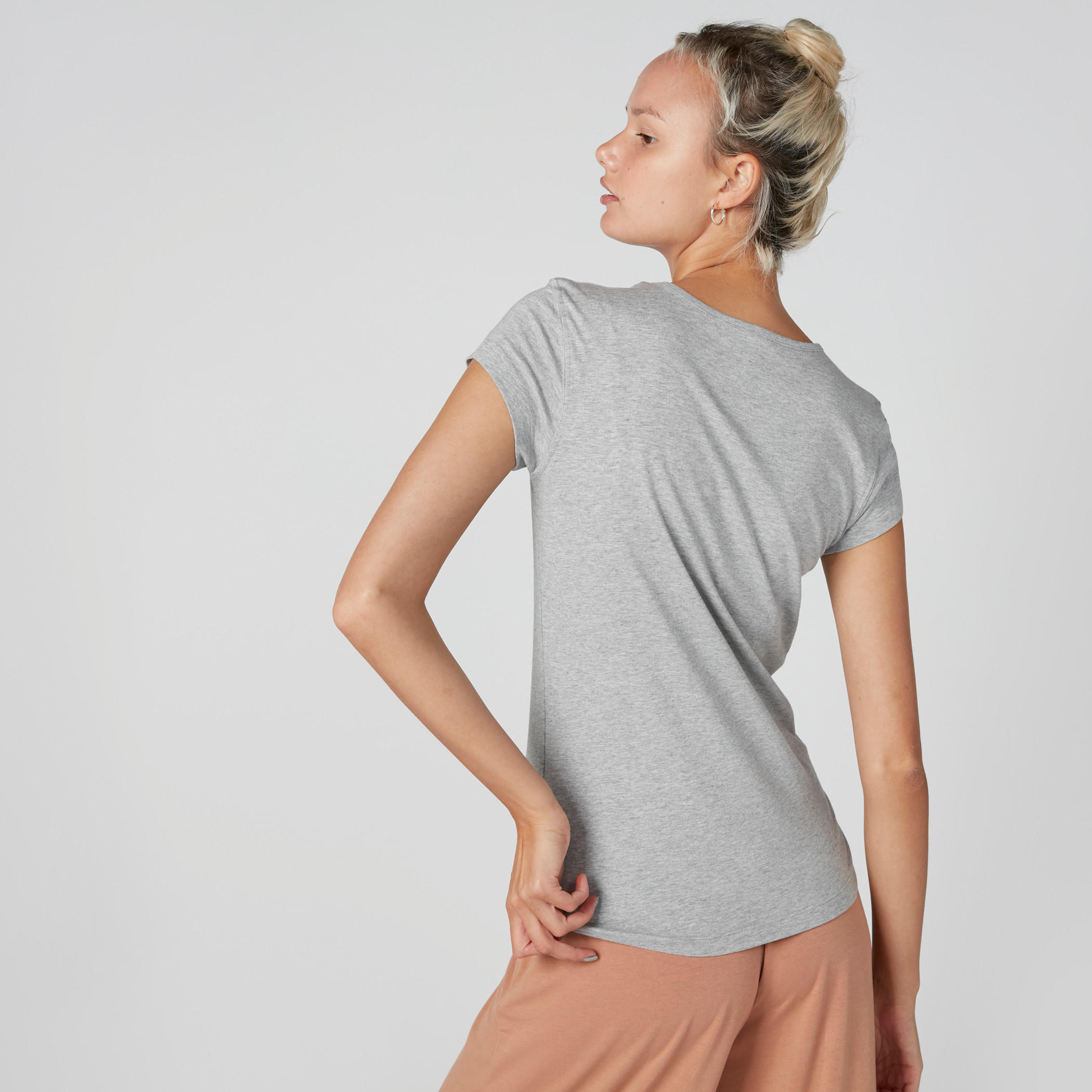 Printed T-Shirt with Round Neck in Slim Fit-women-clothing-tshirts-image-2