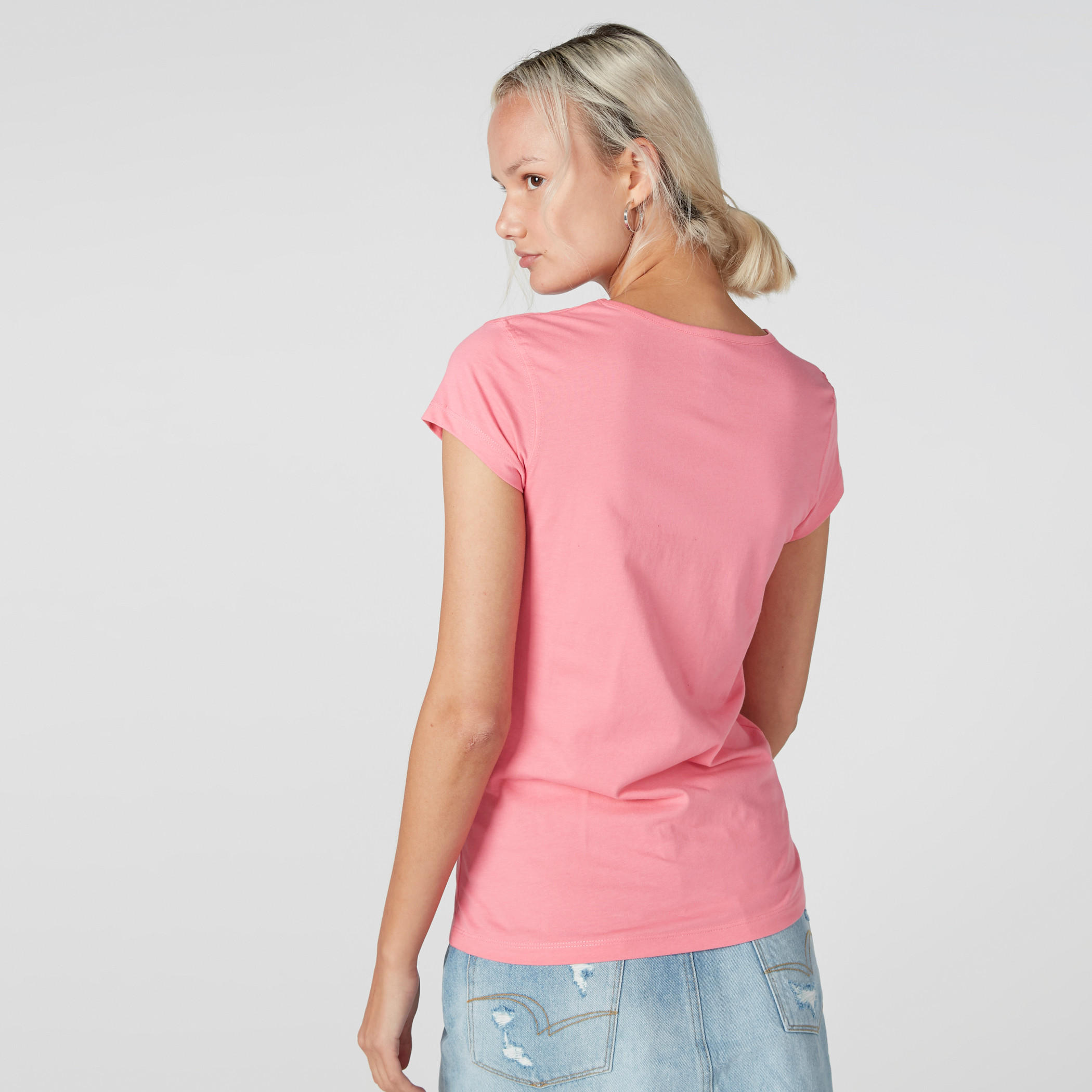 تيشيرت بياقة مستديرة وأكمام قصيرة وطبعات فراشة-women-clothing-tshirts-image-2