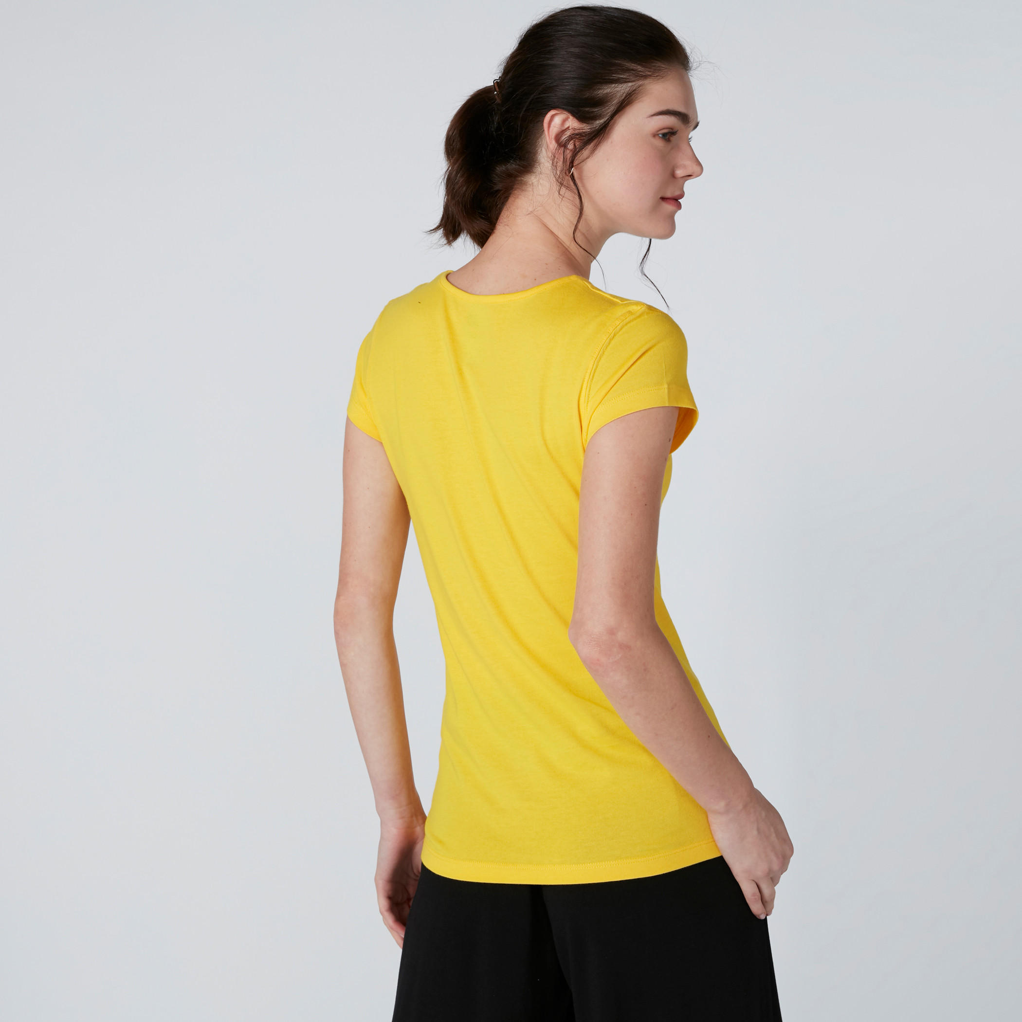 تيشيرت بياقة مستديرة وأكمام كاب وطبعات قطة-women-clothing-tshirts-image-2