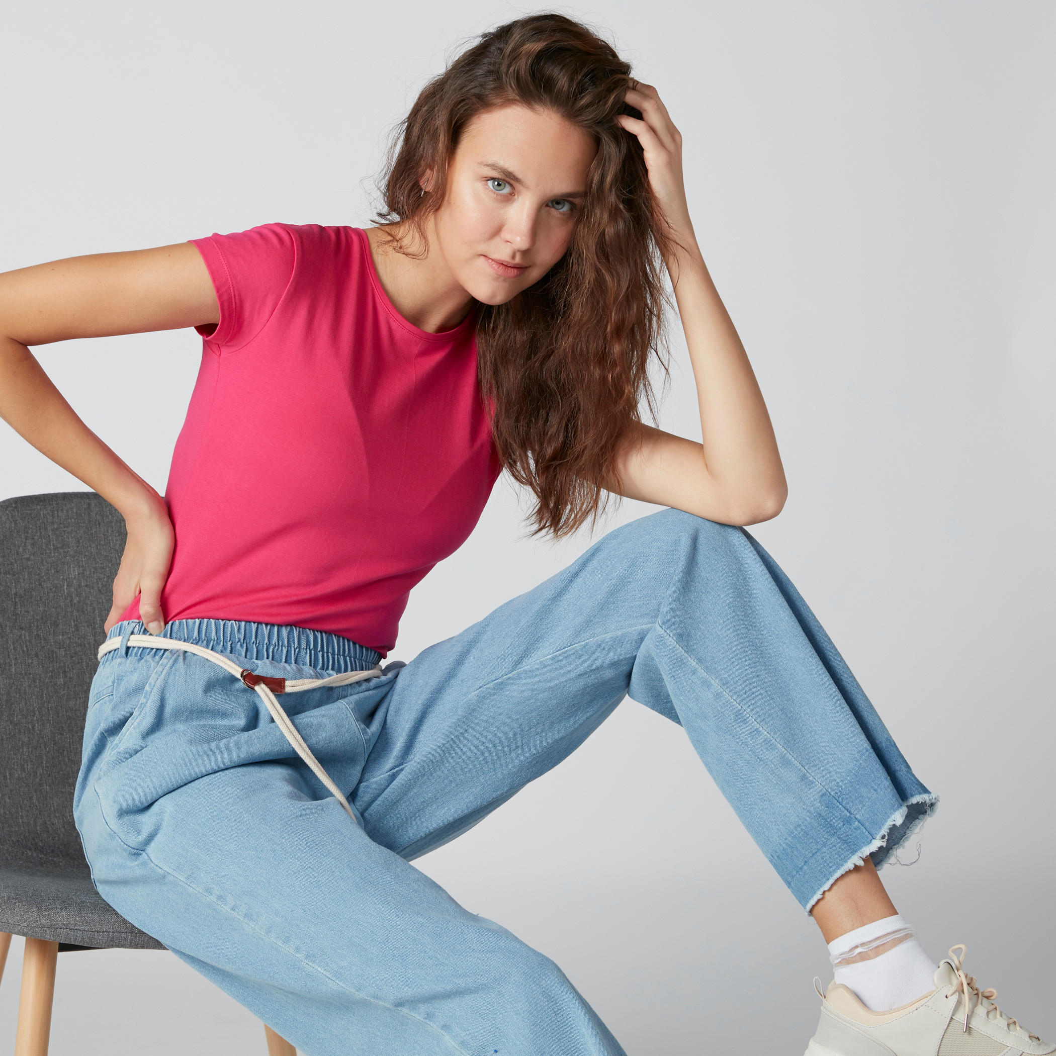 Short Sleeves T-Shirt with Crew Neck-women-clothing-tshirts-image-1
