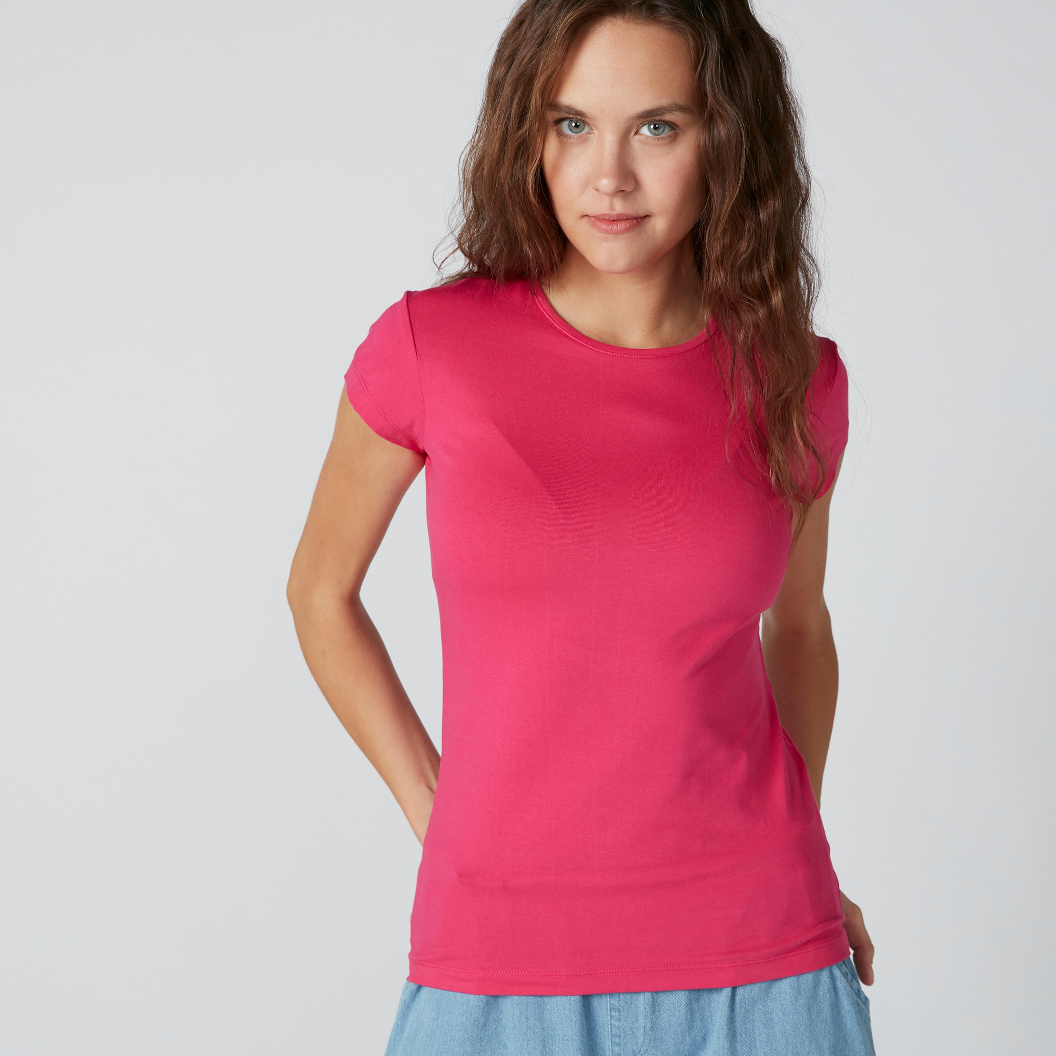 Short Sleeves T-Shirt with Crew Neck-women-clothing-tshirts-image-3
