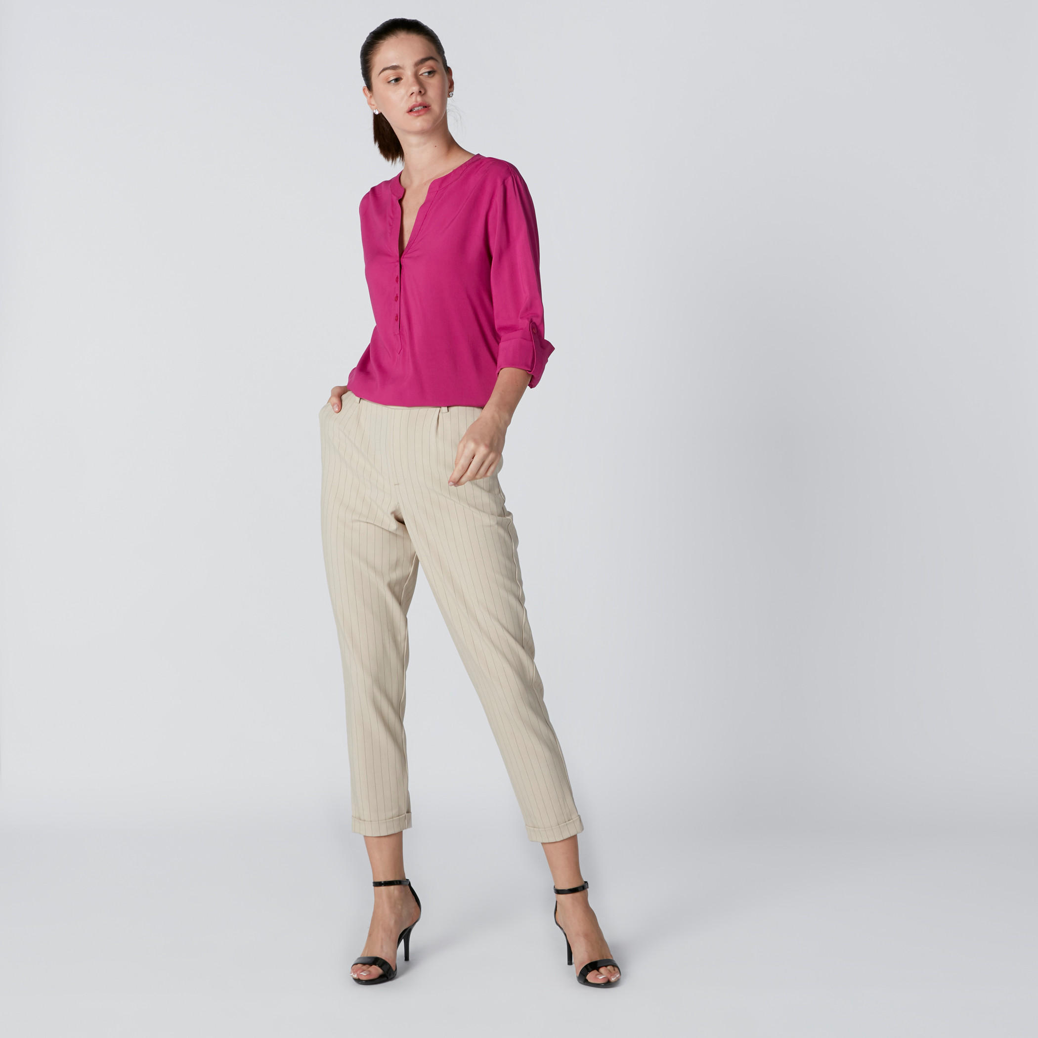 بلوزة بياقة ماندارين وأكمام طويلة-women-clothing-shirtsandblouses-blouses-image-4