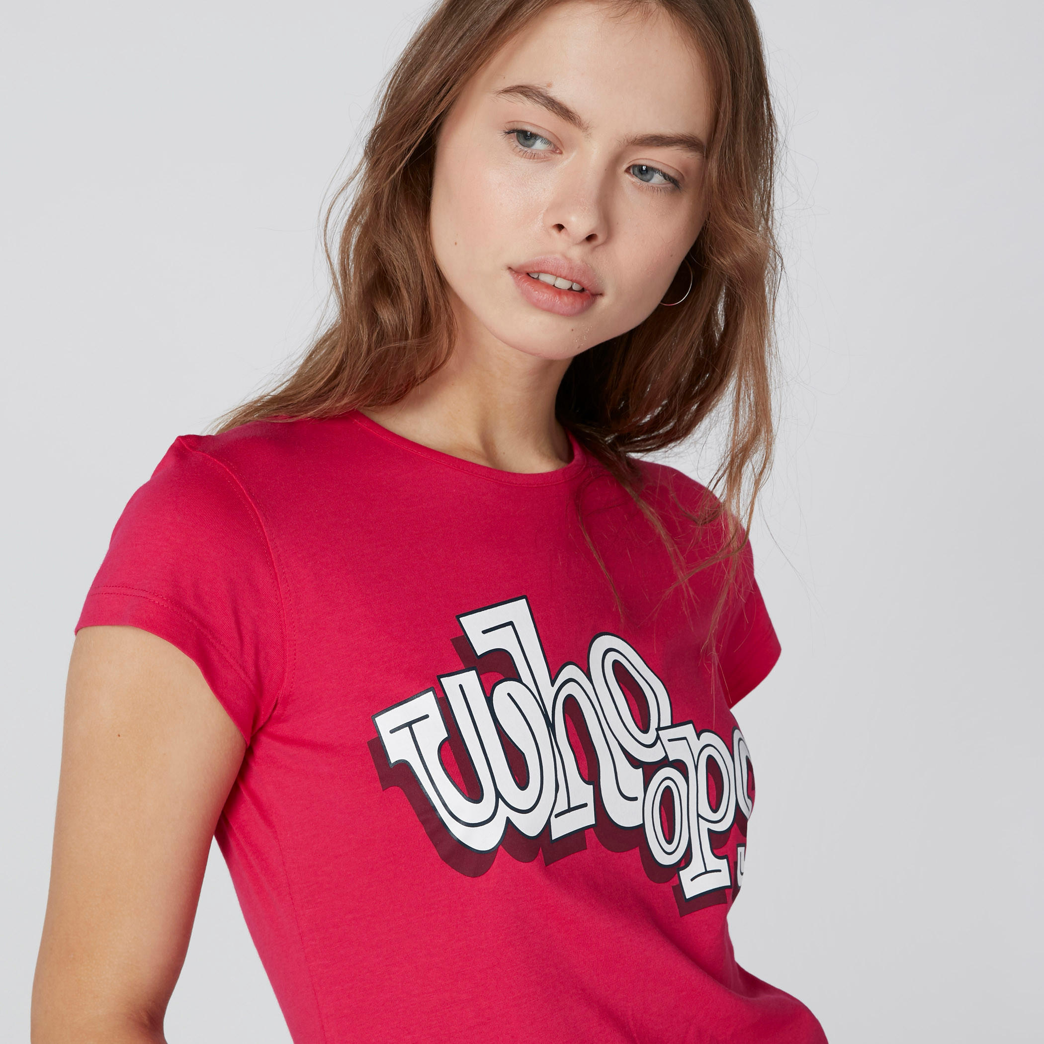 Printed T-Shirt with Round Neck and Cap Sleeves-women-clothing-tshirts-image-4