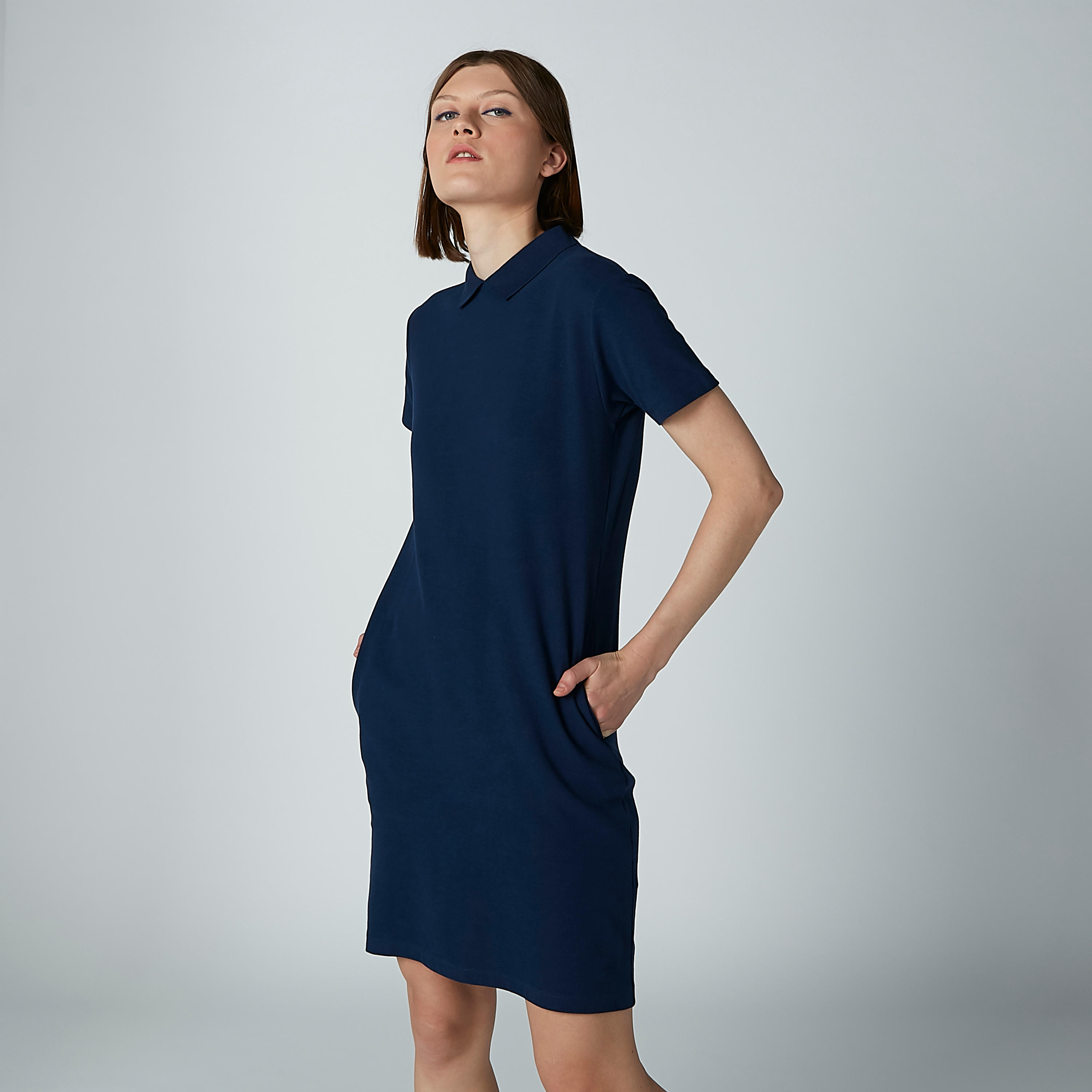 فستان مستدام تيشيرت سادة بجيوب من خامات مستدامة-women-clothing-dresses-image-1