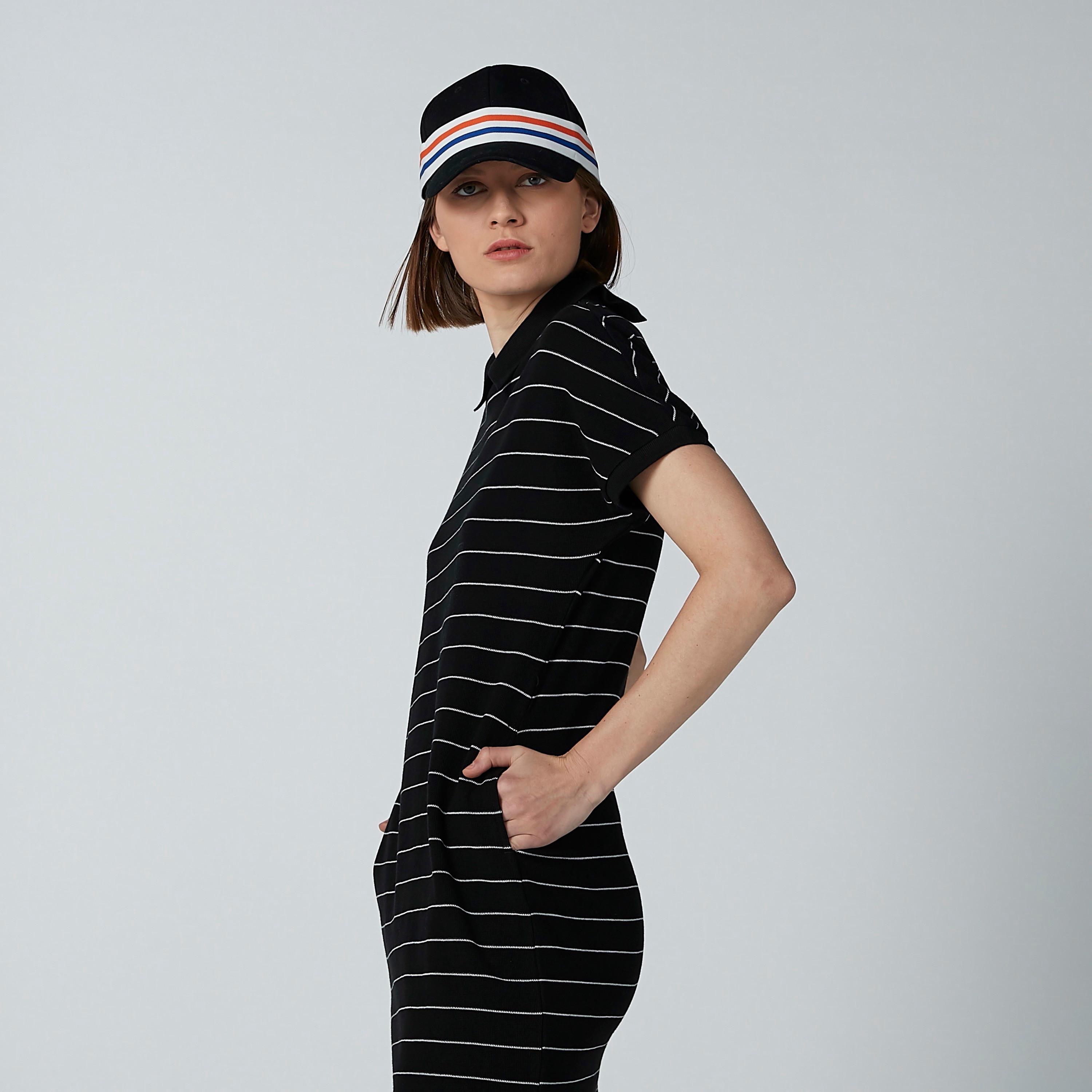 فستان مستدام مقلّم بقصّة سليم وجيوب -women-clothing-dresses-image-3