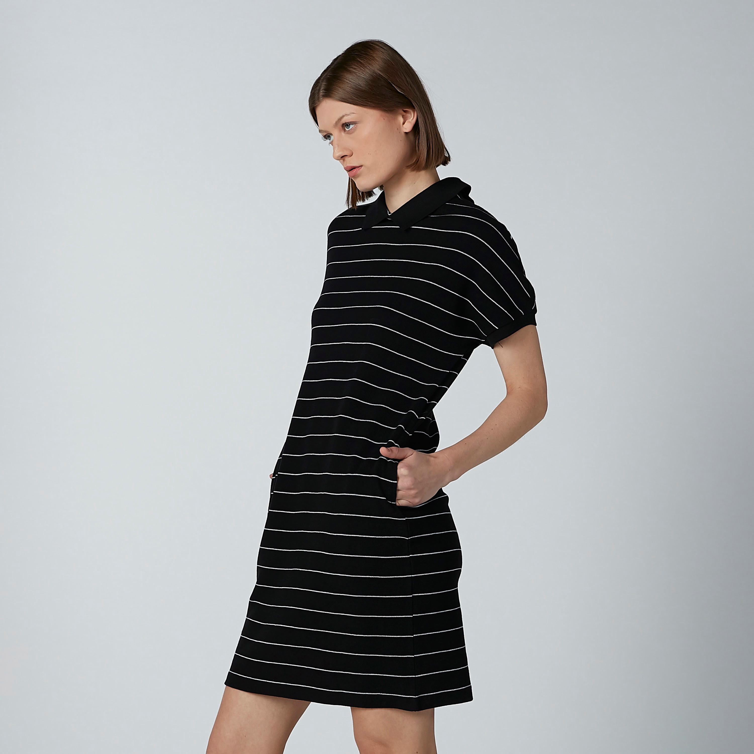 فستان مستدام مقلّم بقصّة سليم وجيوب -women-clothing-dresses-image-5
