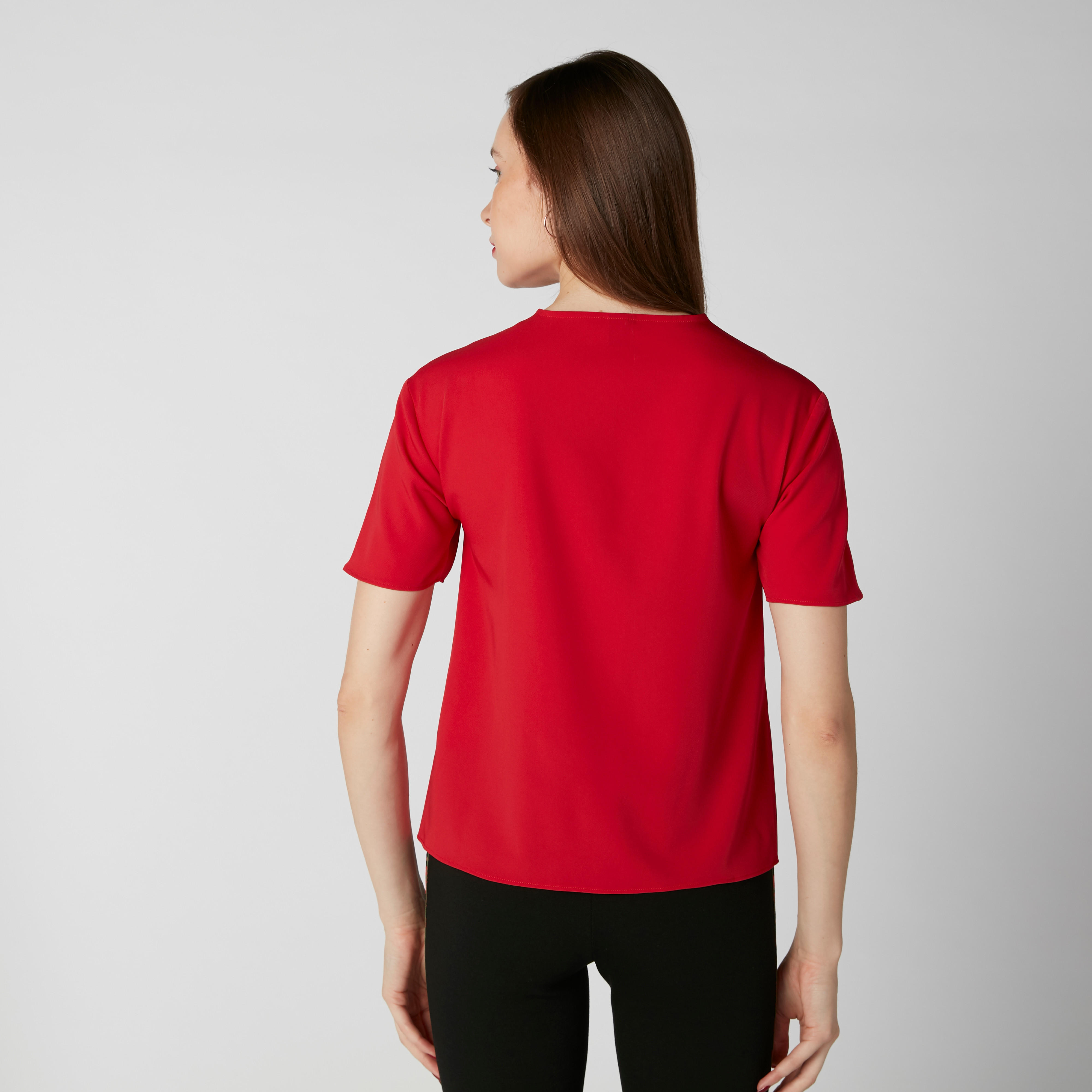 V-Neck Top with Short Sleeves-women-clothing-shirtsandblouses-blouses-image-2