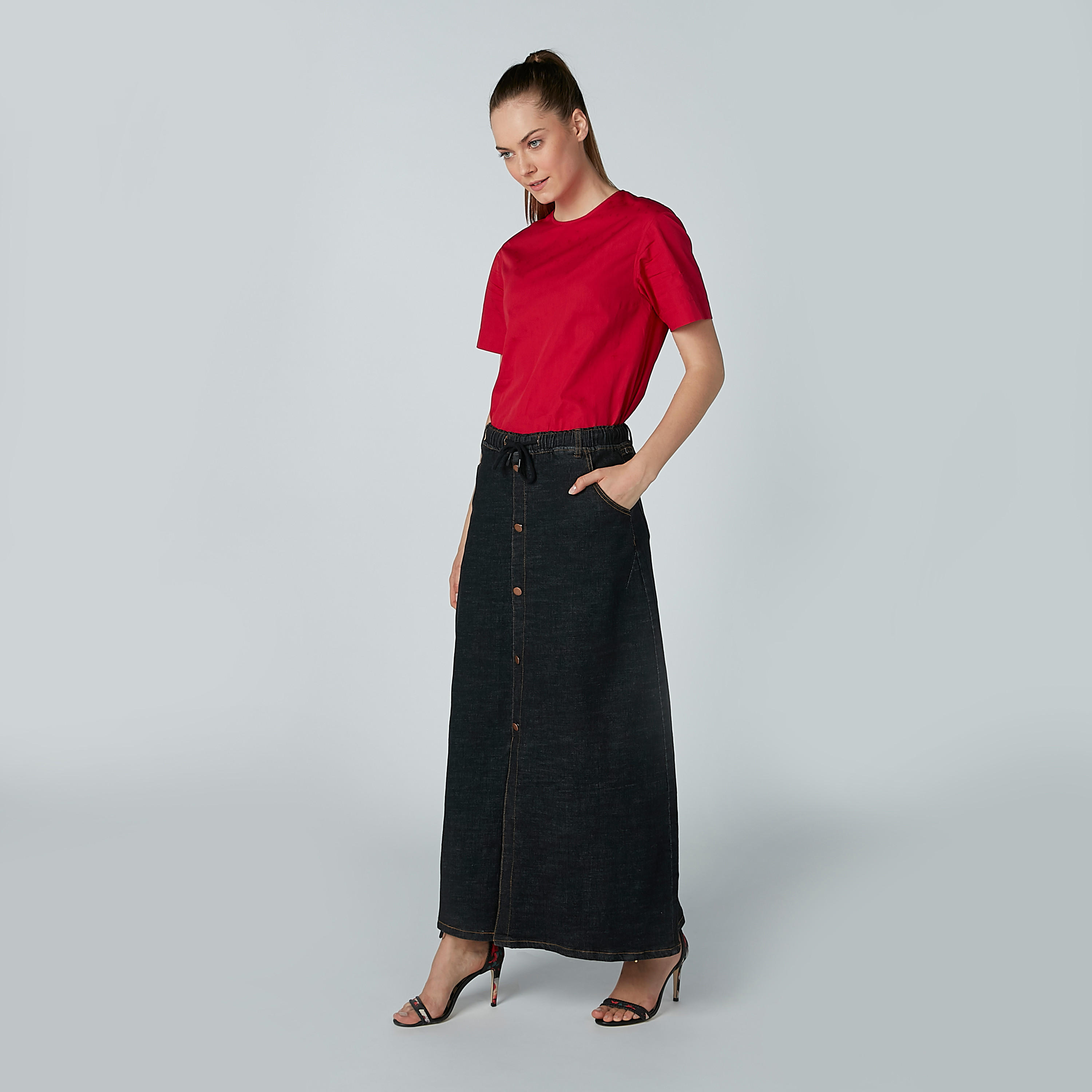 بلوزة بطبعات وياقة مستديرة وأكمام قصيرة-women-clothing-shirtsandblouses-blouses-image-4