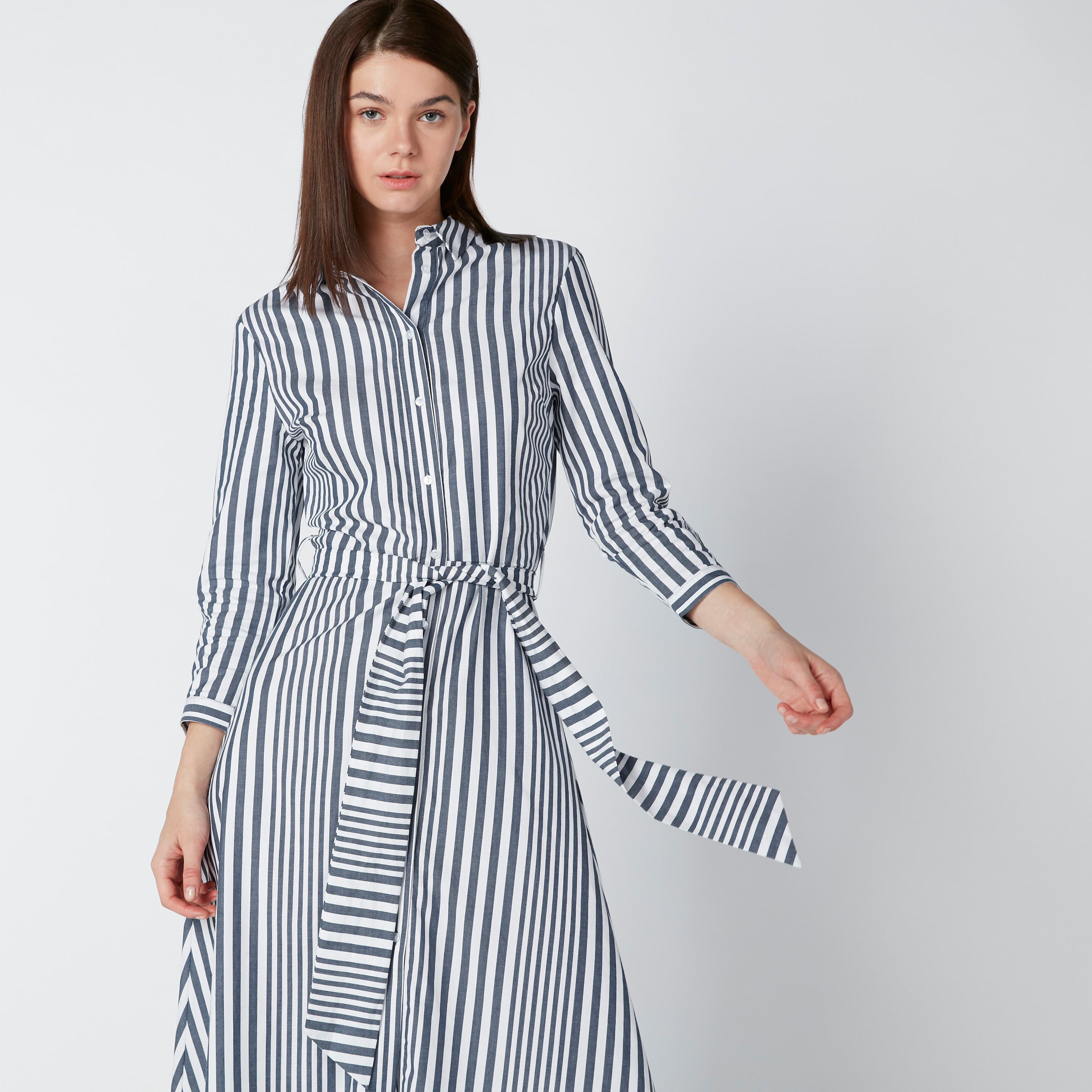 فستان قميص مقلّم-women-clothing-dresses-image-1