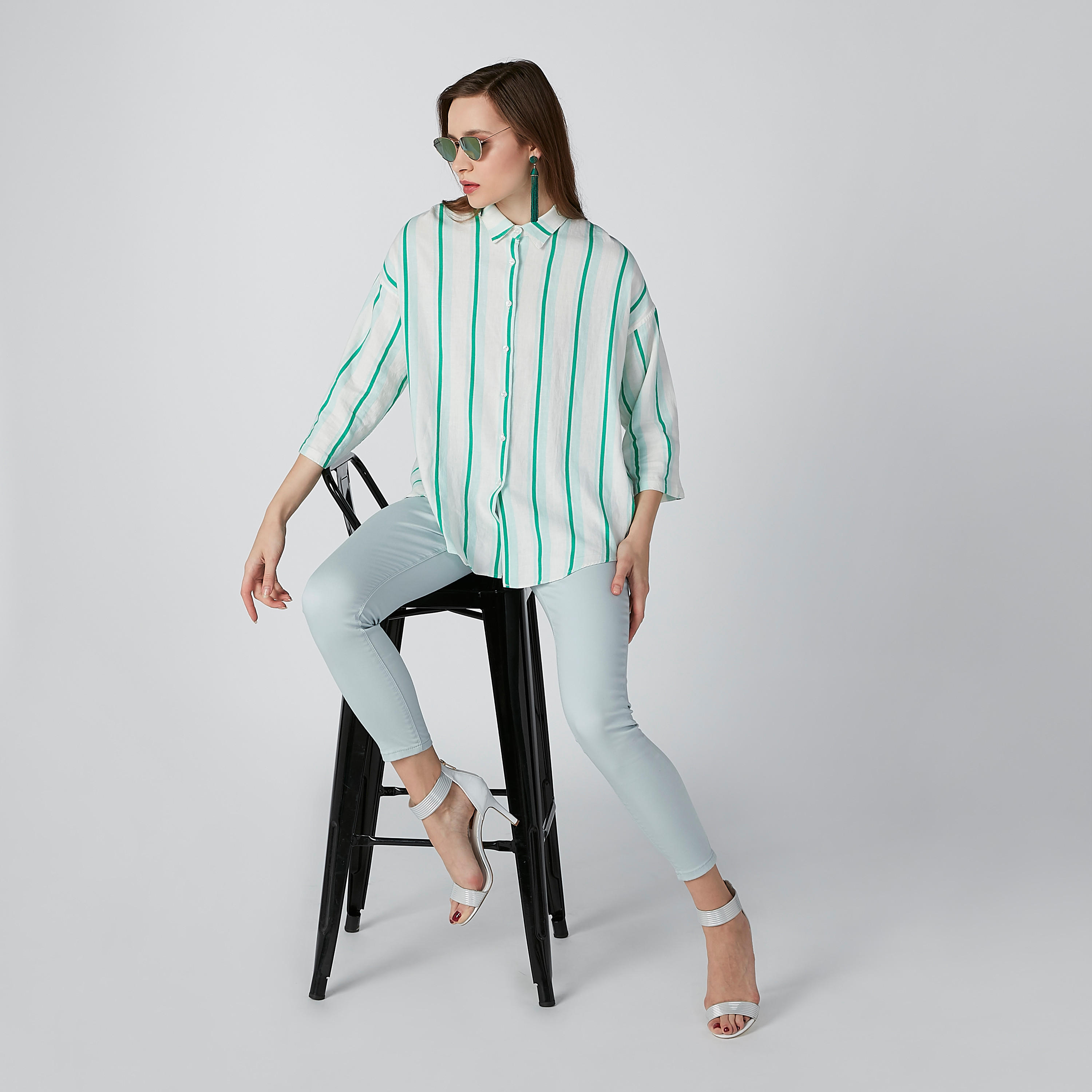قميص مقلّم بأكتاف منسدلة-women-clothing-shirtsandblouses-shirts-image-1