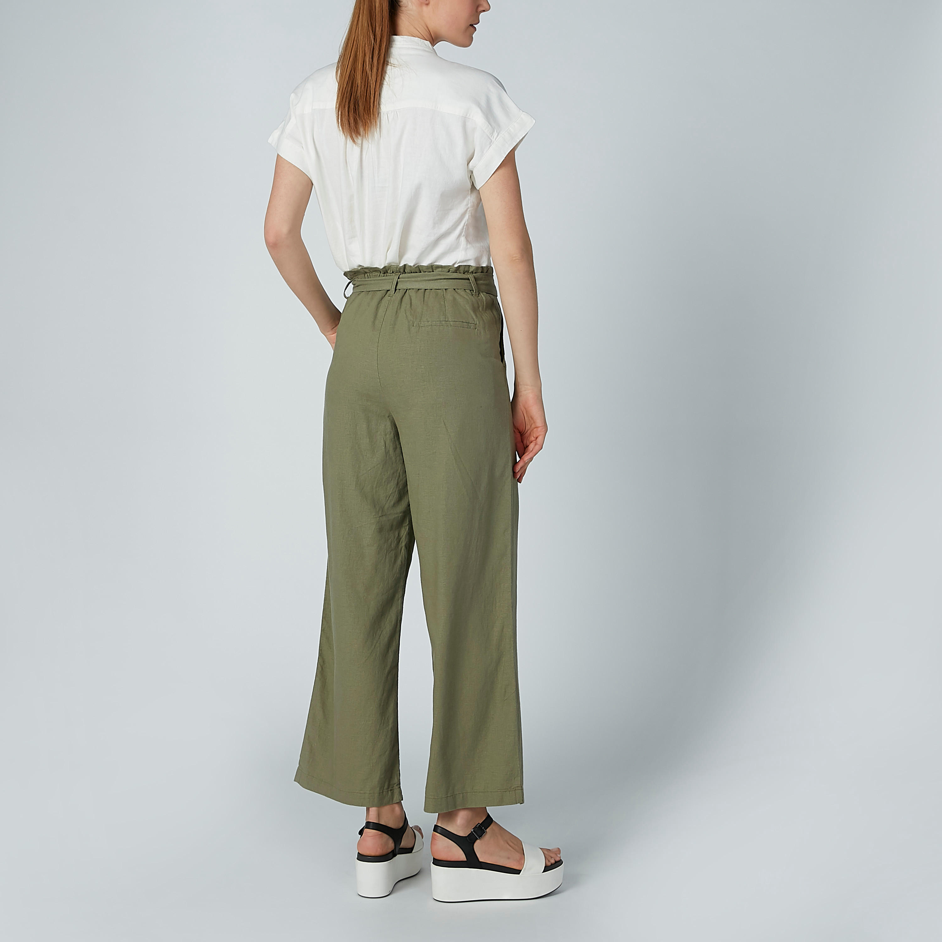 بنطال بالازو سادة بجيوب وحزام رباط-women-clothing-bottoms-trousers-image-3