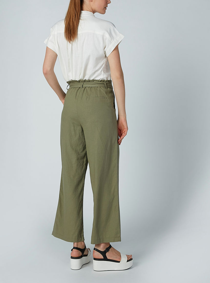 بنطال بالازو سادة بجيوب وحزام رباط-women-clothing-bottoms-trousers-image-3