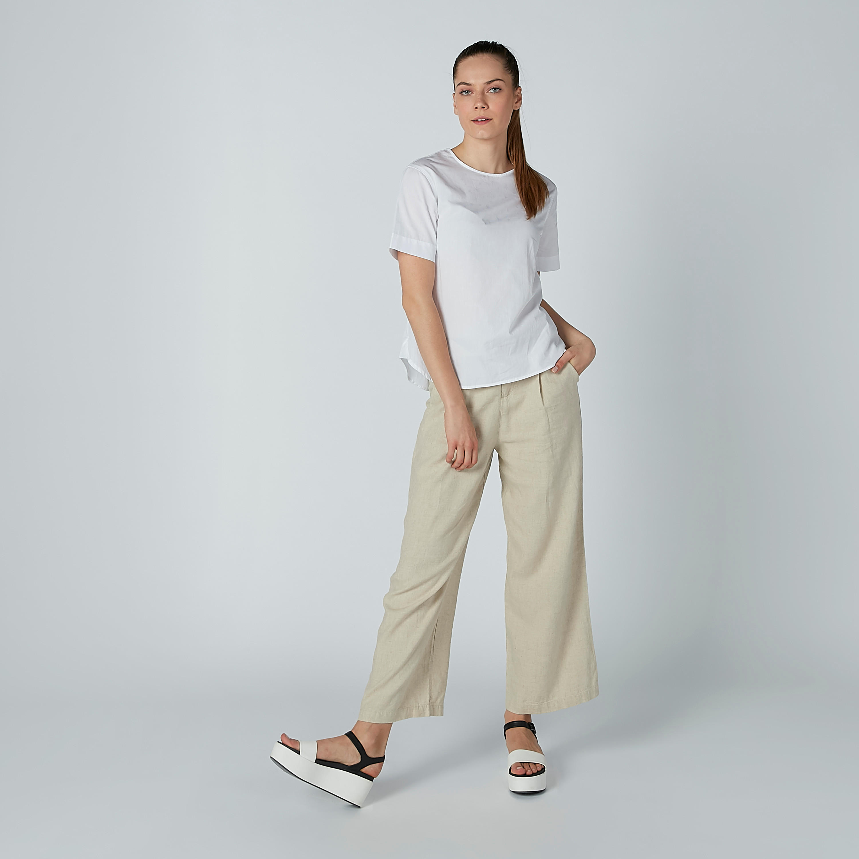 بنطال بالازو سادة بجيوب وحزام رباط-women-clothing-bottoms-trousers-image-3