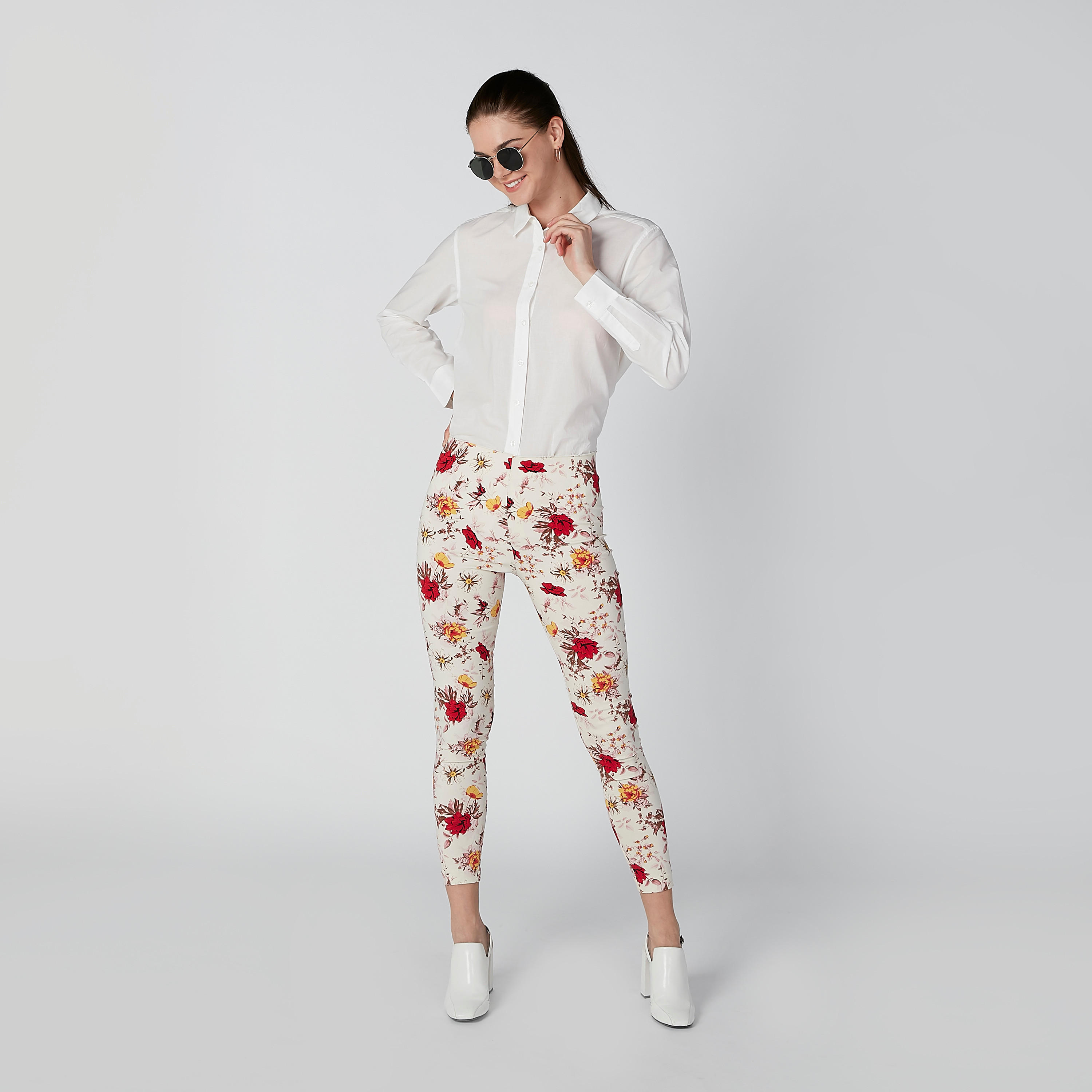 قميص سادة بأكمام طويلة وأزرار-women-clothing-shirtsandblouses-shirts-image-1
