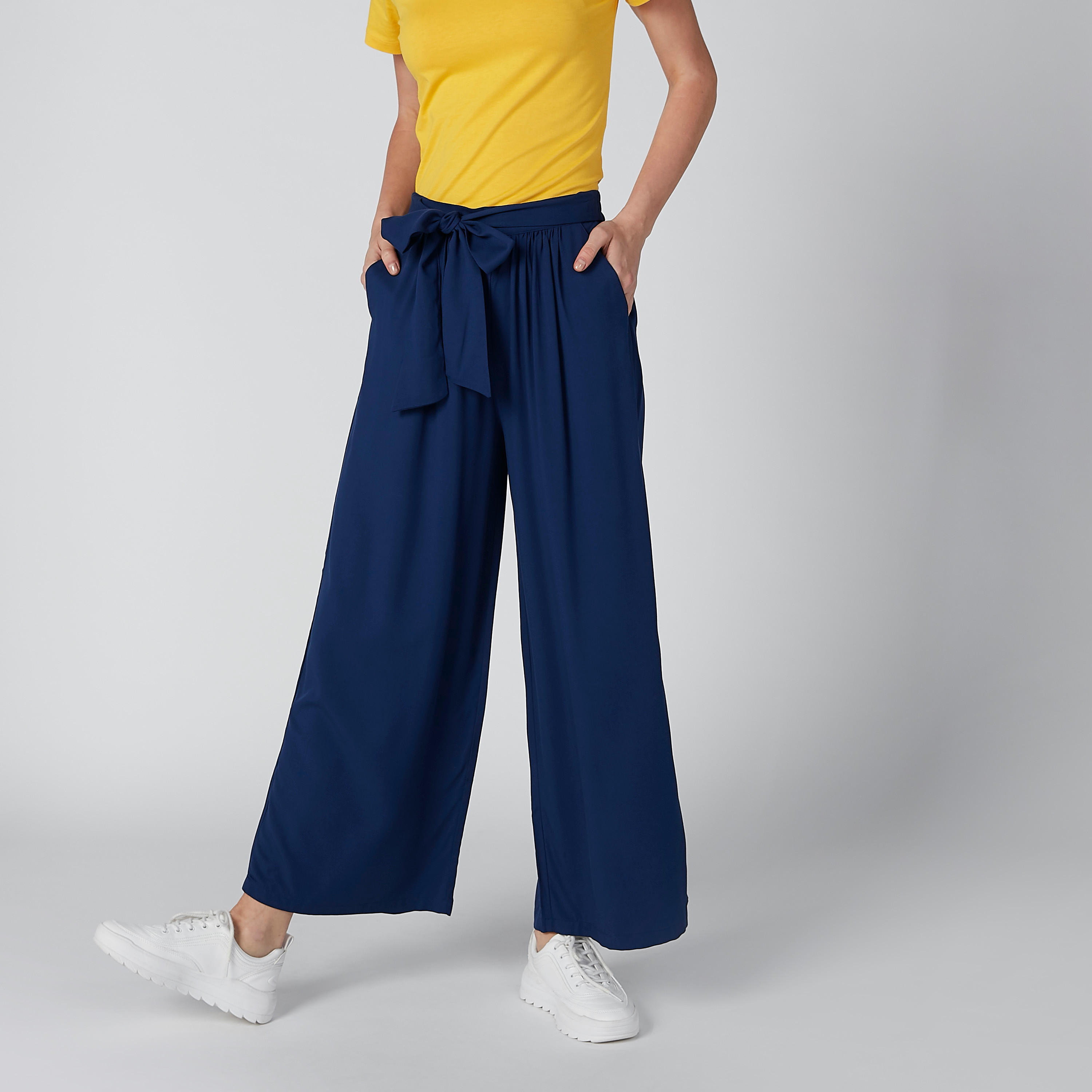 بنطال بالازو سادة برباط وجيوب-women-clothing-bottoms-trousers-image-3