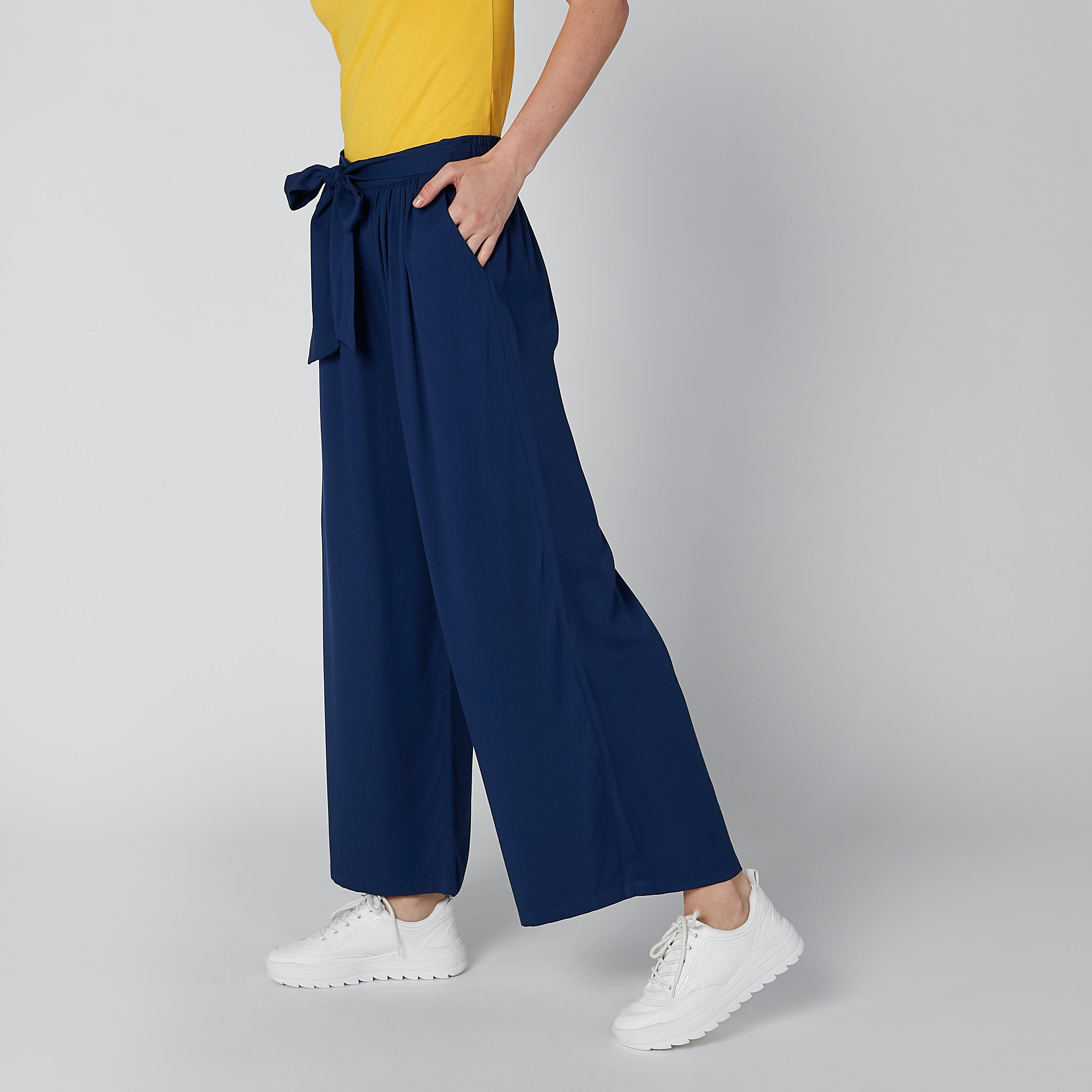 بنطال بالازو سادة برباط وجيوب-women-clothing-bottoms-trousers-image-4