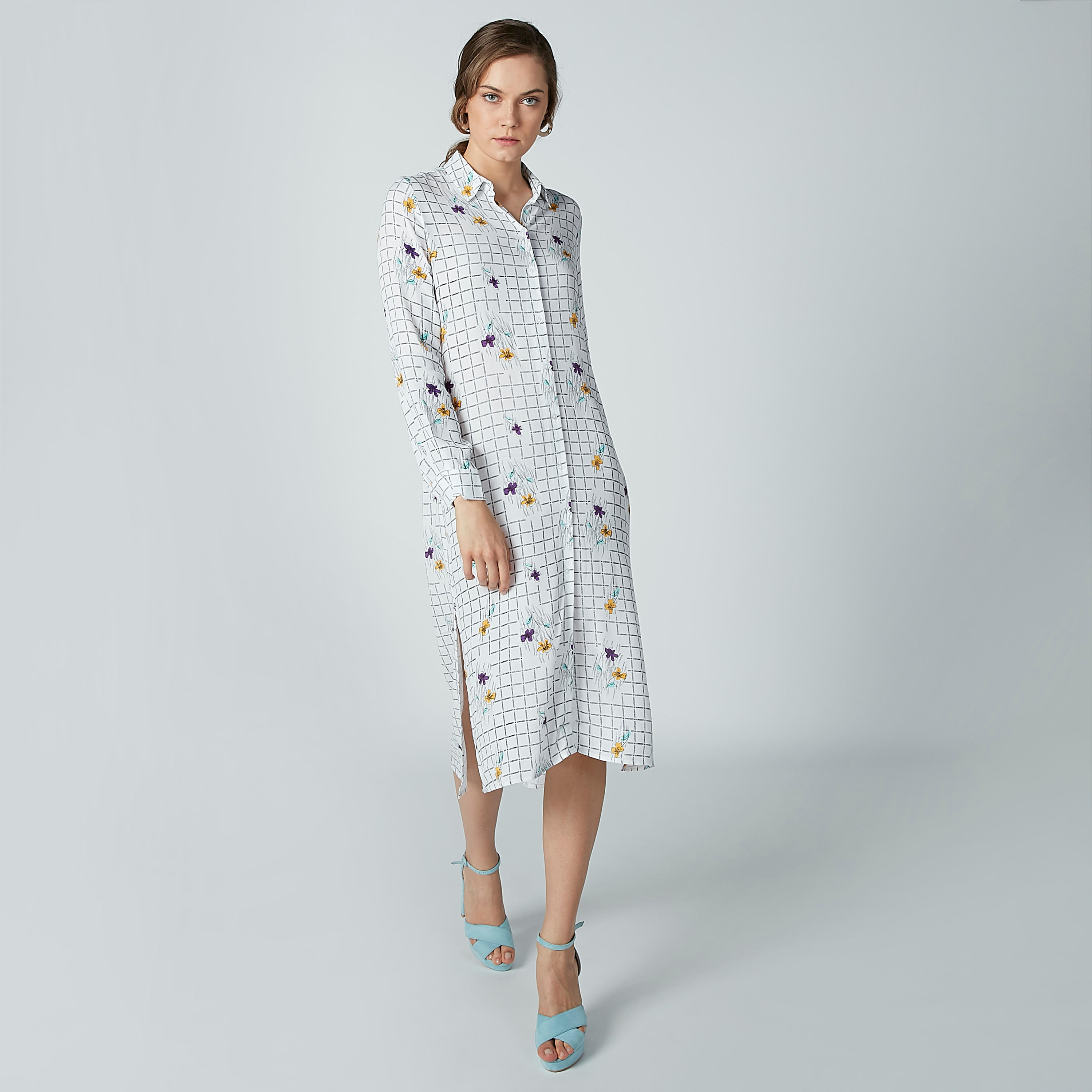 فستان قميص متوسط الطول بأكمام طويلة وطبعات-women-clothing-dresses-image-1