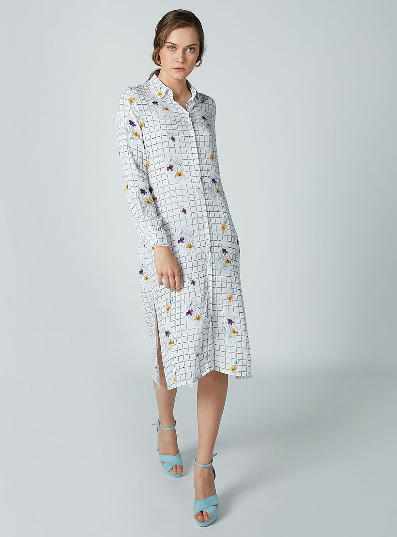 فستان قميص متوسط الطول بأكمام طويلة وطبعات-women-clothing-dresses-image-1