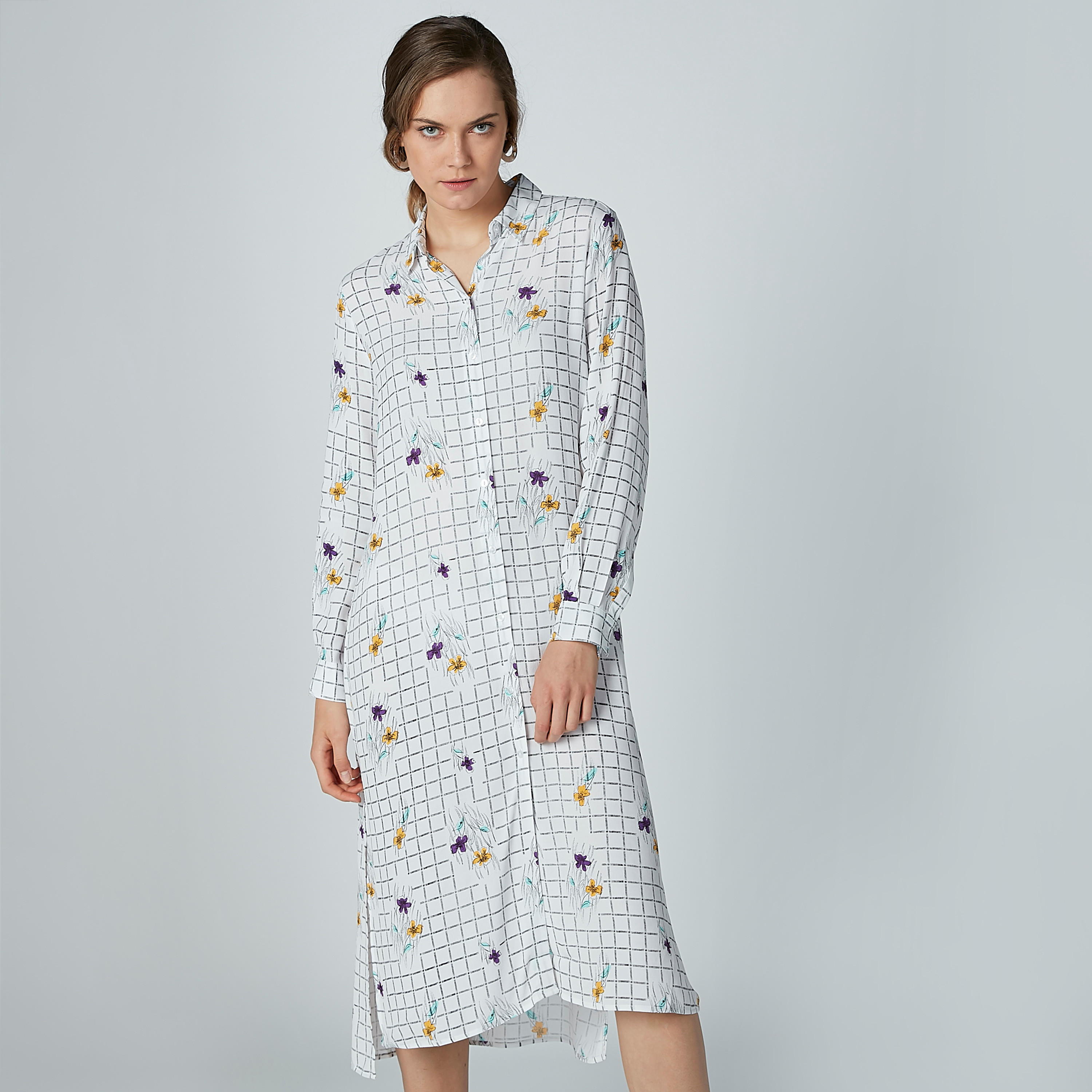 فستان قميص متوسط الطول بأكمام طويلة وطبعات-women-clothing-dresses-image-2