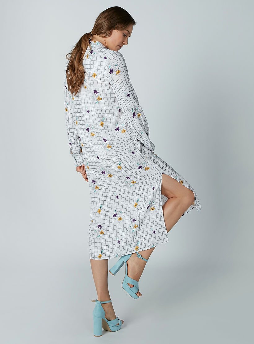 فستان قميص متوسط الطول بأكمام طويلة وطبعات-women-clothing-dresses-image-3