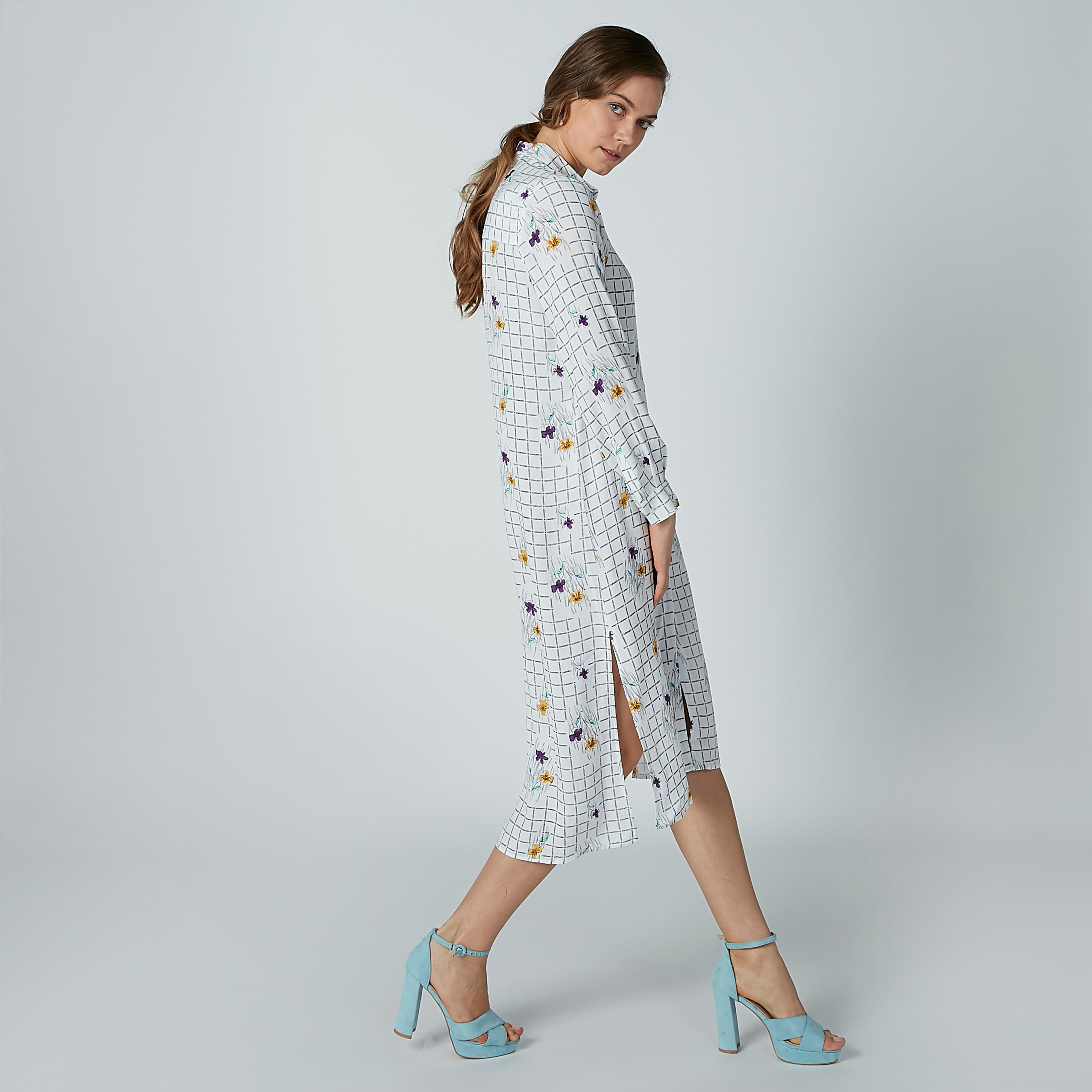فستان قميص متوسط الطول بأكمام طويلة وطبعات-women-clothing-dresses-image-4