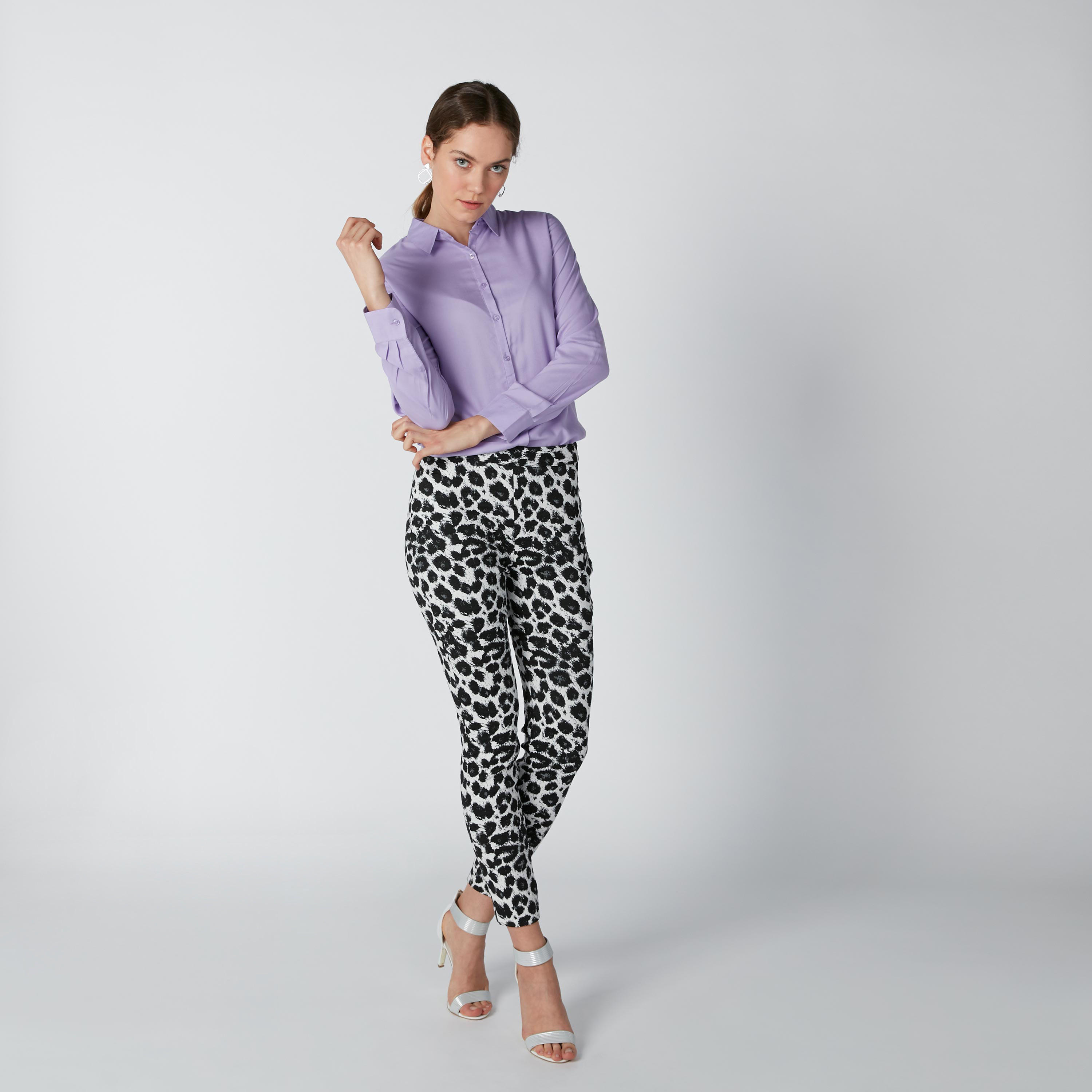 قميص بقصّة عادية وأكمام طويلة-women-clothing-shirtsandblouses-shirts-image-1