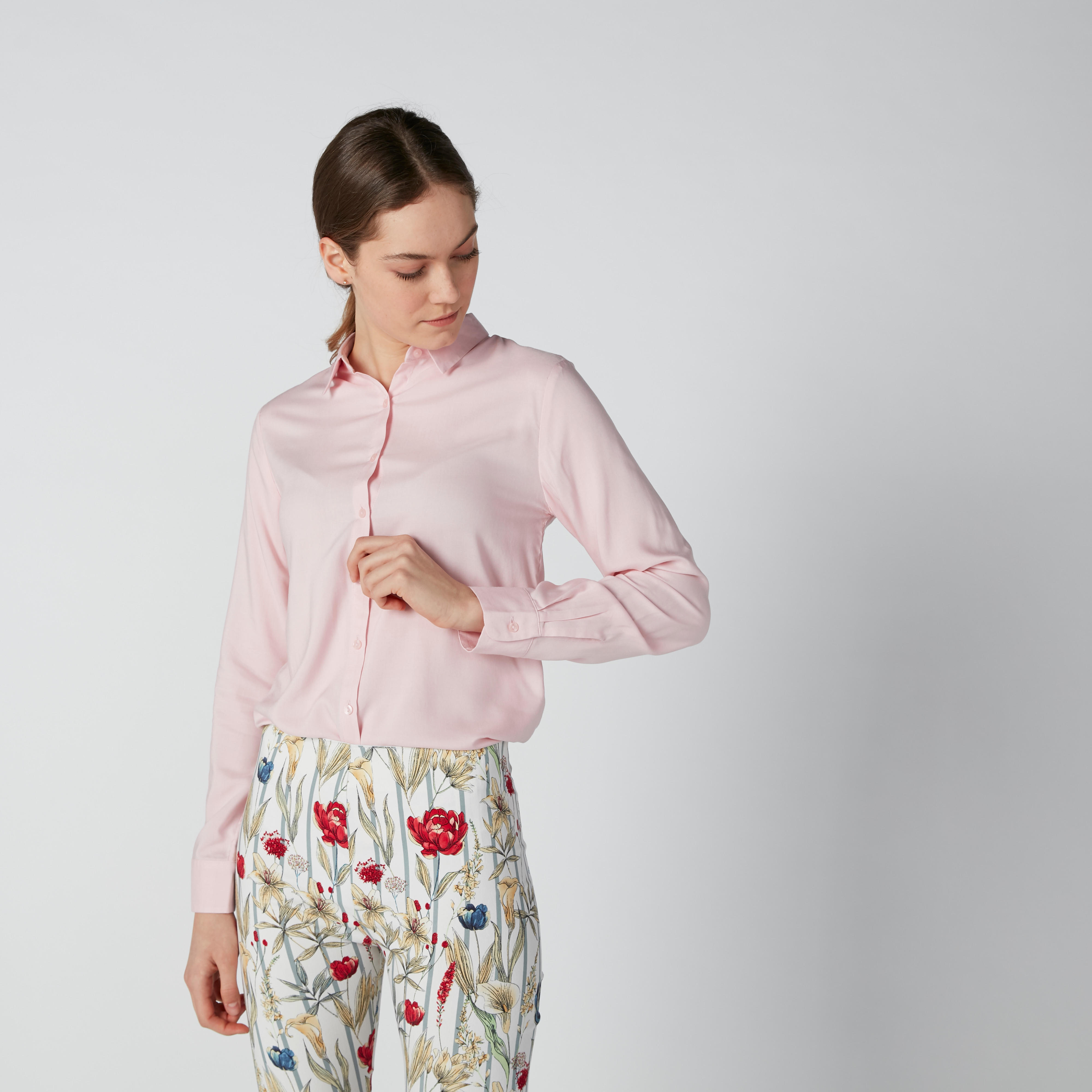 قميص بأكمام طويلة وحوّاف غير مستوية-women-clothing-shirtsandblouses-shirts-image-1