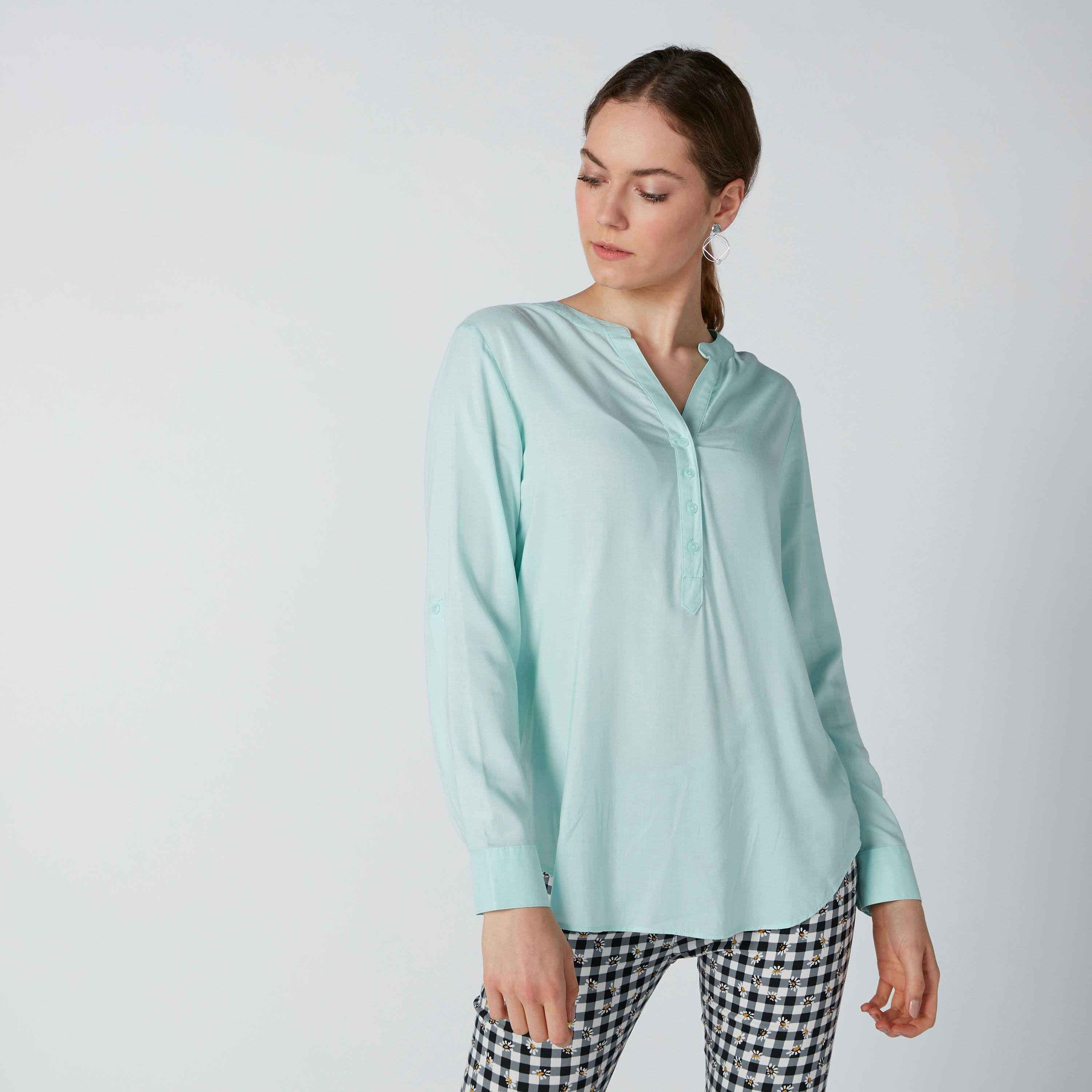 قميص طويل بياقة ماندارين-women-clothing-shirtsandblouses-blouses-image-2