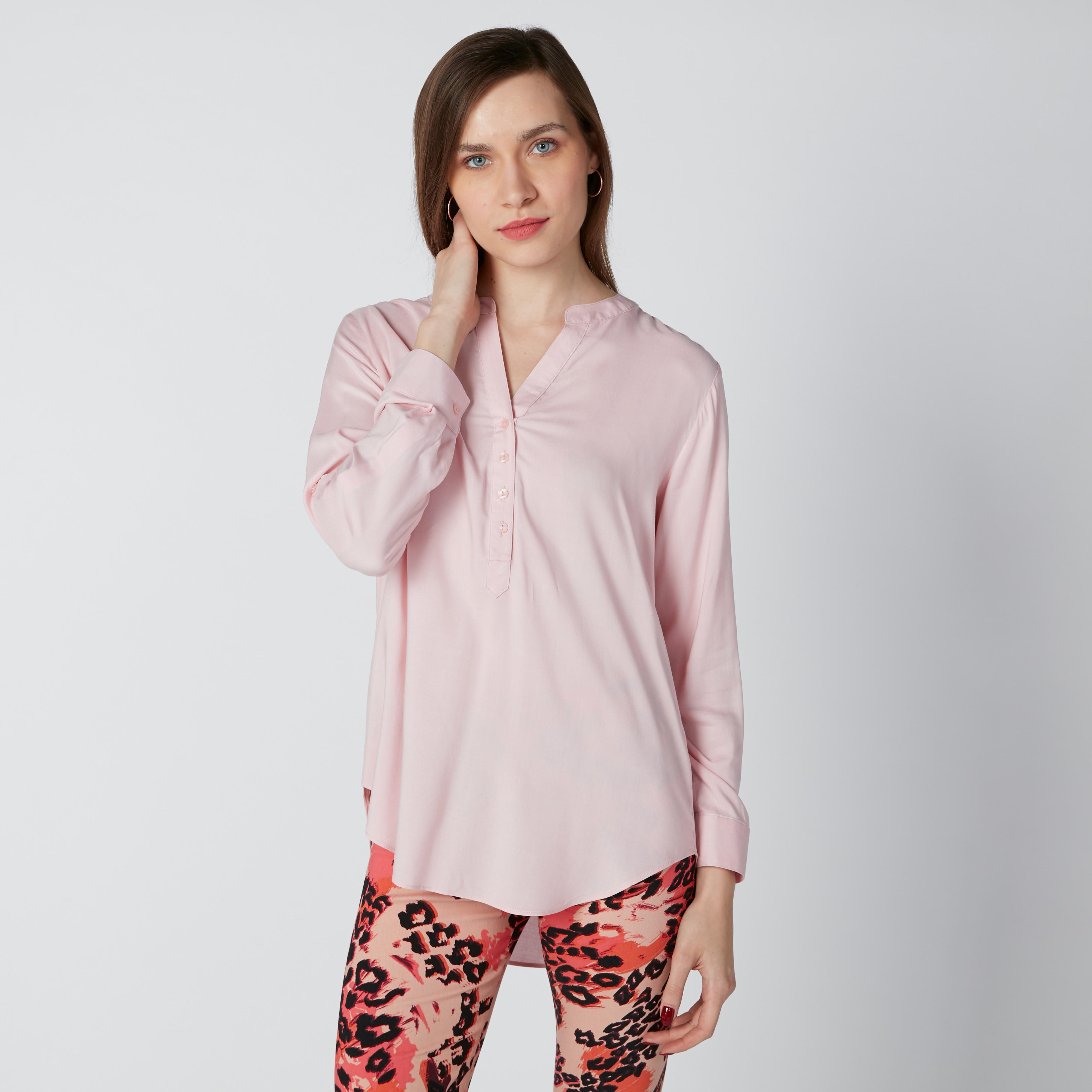 قميص طويل بياقة ماندارين وأكمام طويلة-women-clothing-shirtsandblouses-shirts-image-3