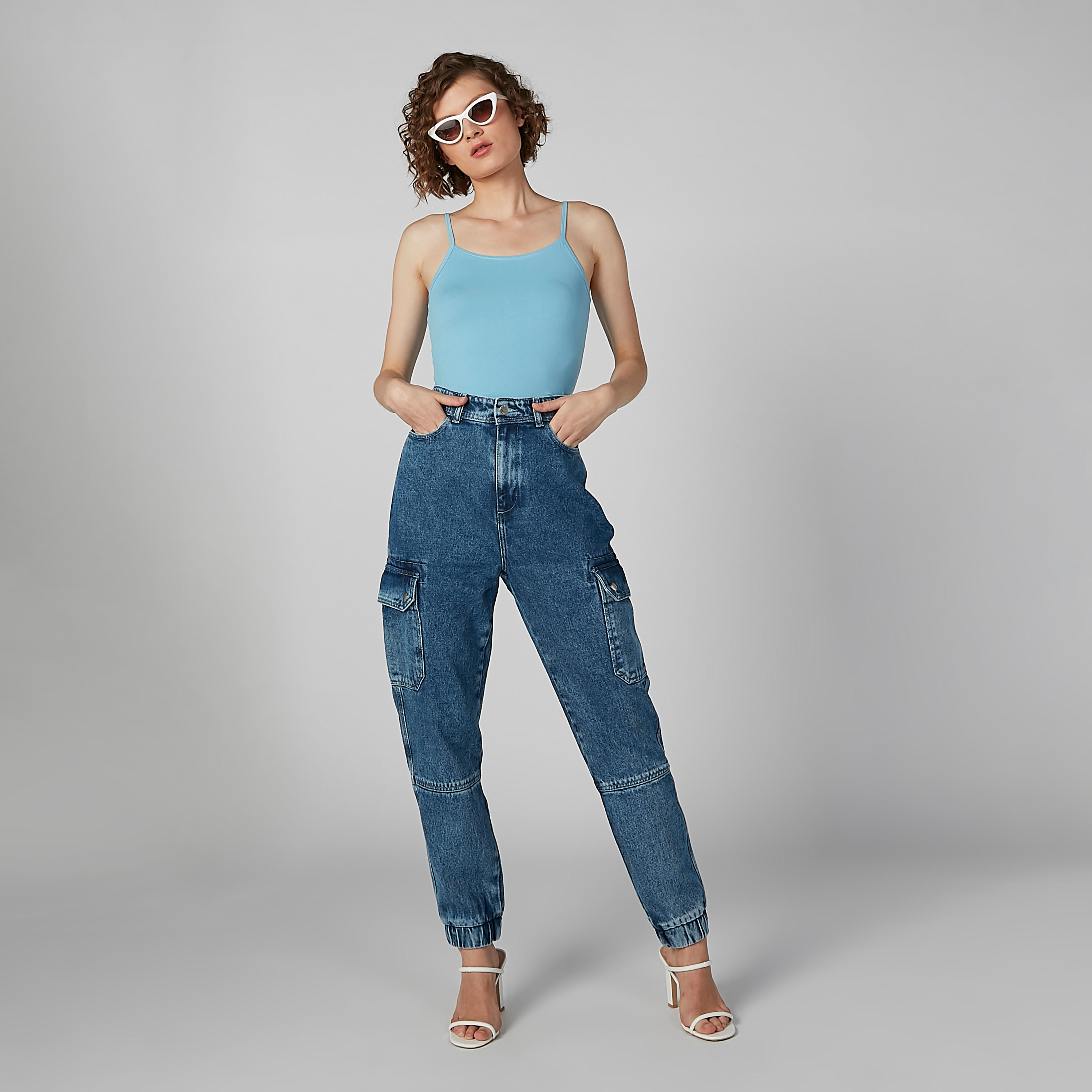 Solid Camisole with Scoop Neck and Spaghetti Straps-women-clothing-tshirts-image-2
