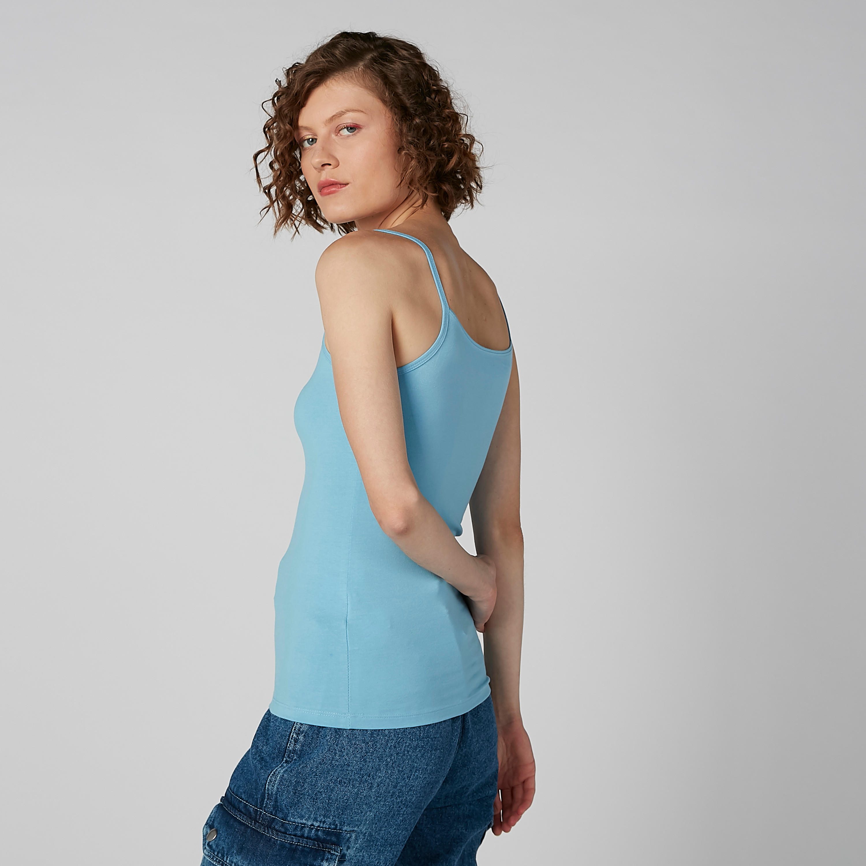 Solid Camisole with Scoop Neck and Spaghetti Straps-women-clothing-tshirts-image-3